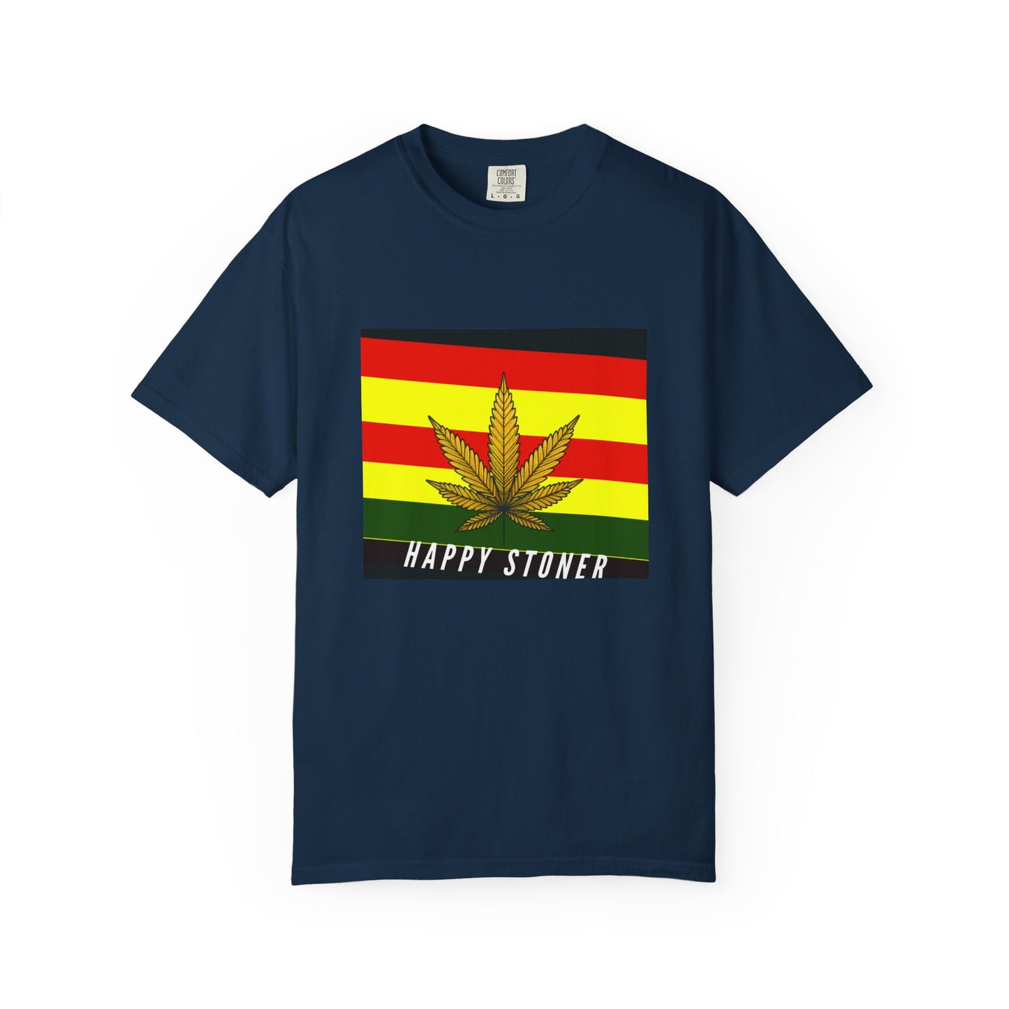 Happy Stoner Unisex Garment-Dyed T-shirt - Chill Vibes for Cannabis Enthusiasts