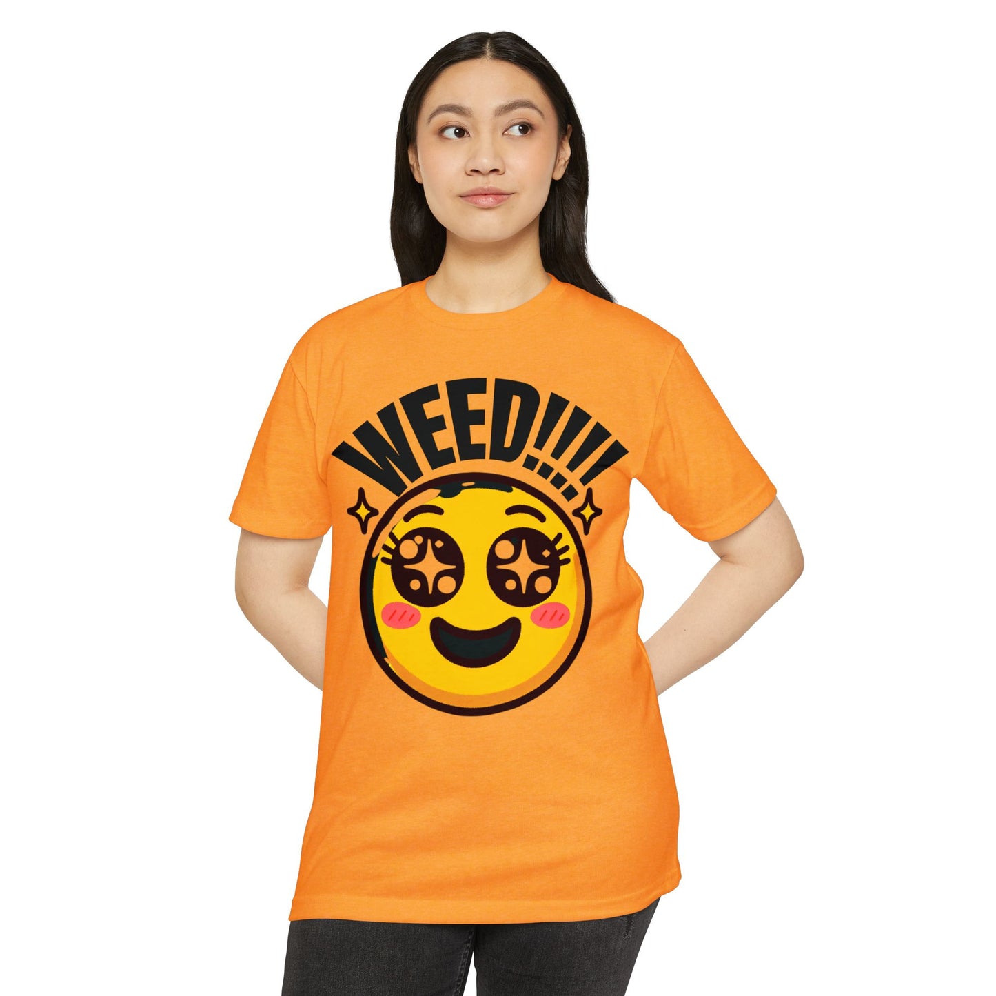 Fun Weed Smiley Face T-Shirt for Cannabis Lovers
