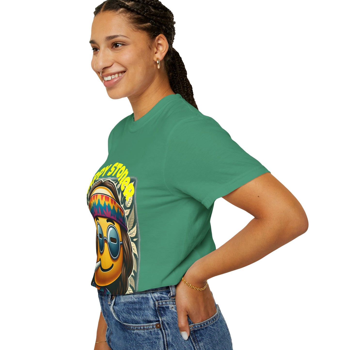 Happy Stoner Unisex Garment-Dyed T-Shirt | Chill Vibe Tee for Budding Enthusiasts