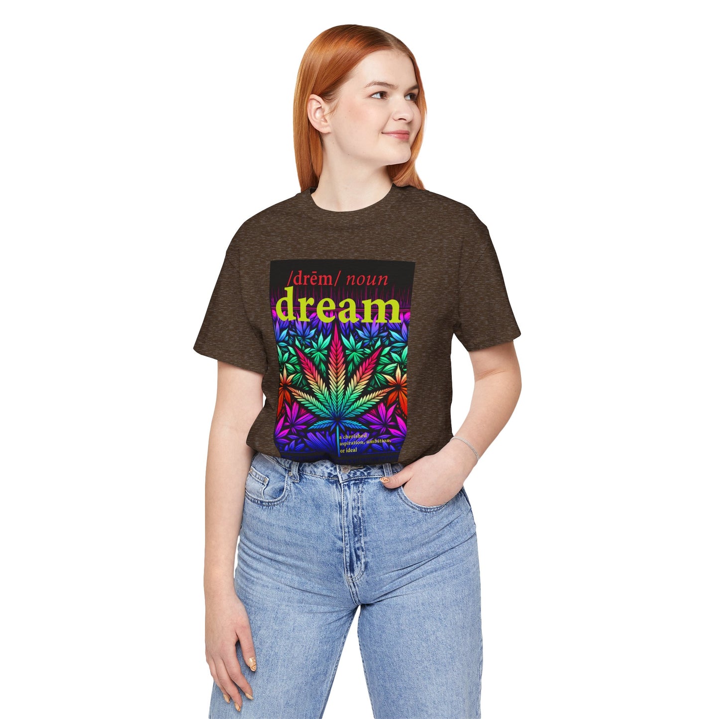 Dream Inspired Unisex Jersey Tee - Vibrant Cannabis Graphic T-Shirt