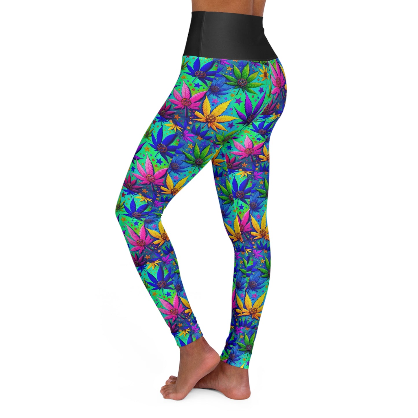 High Waisted Yoga Leggings (AOP)