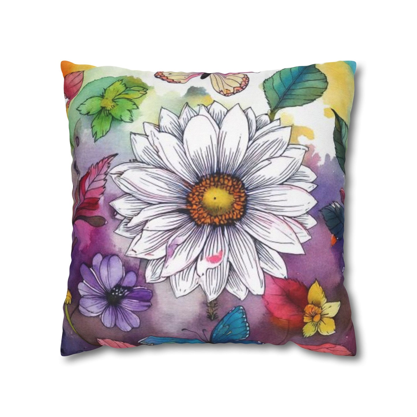 Spun Polyester Square Pillowcase