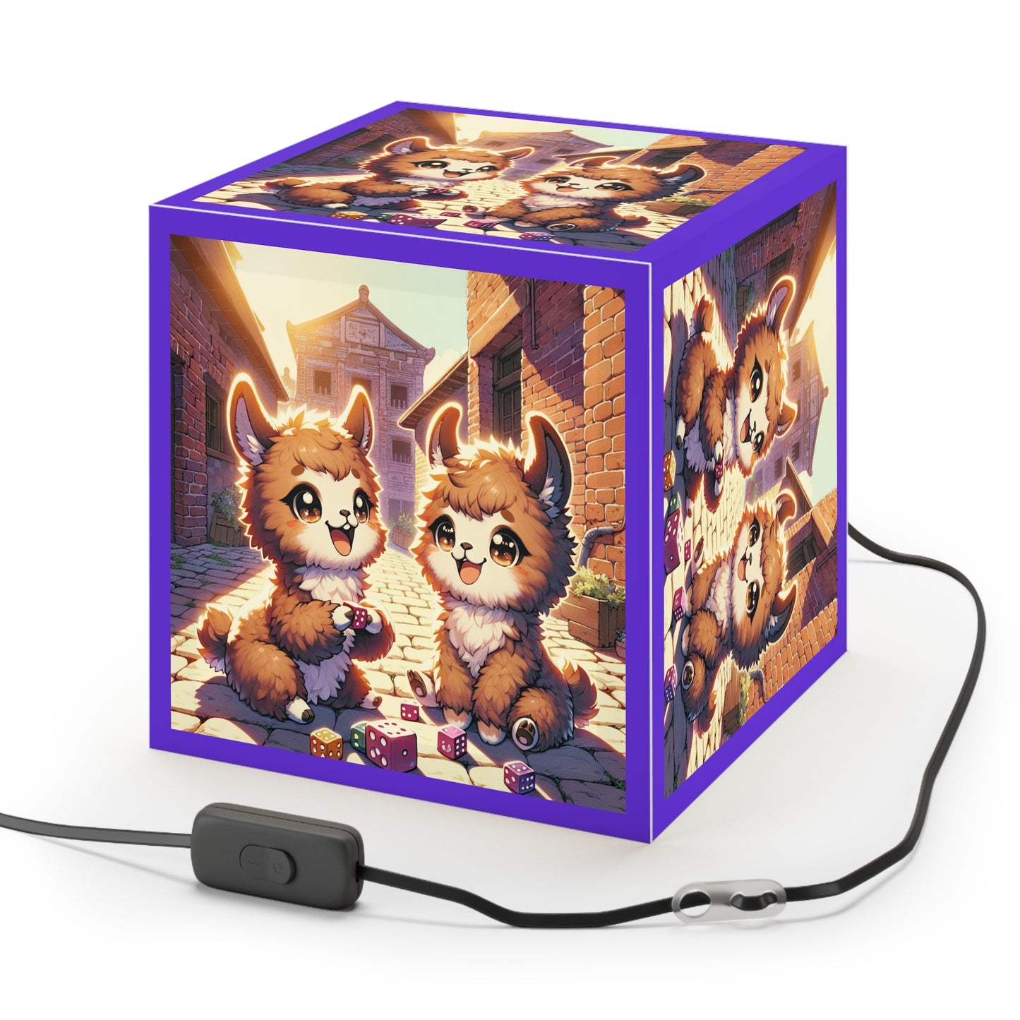 LED Dicey Llamas Light Cube Lamp