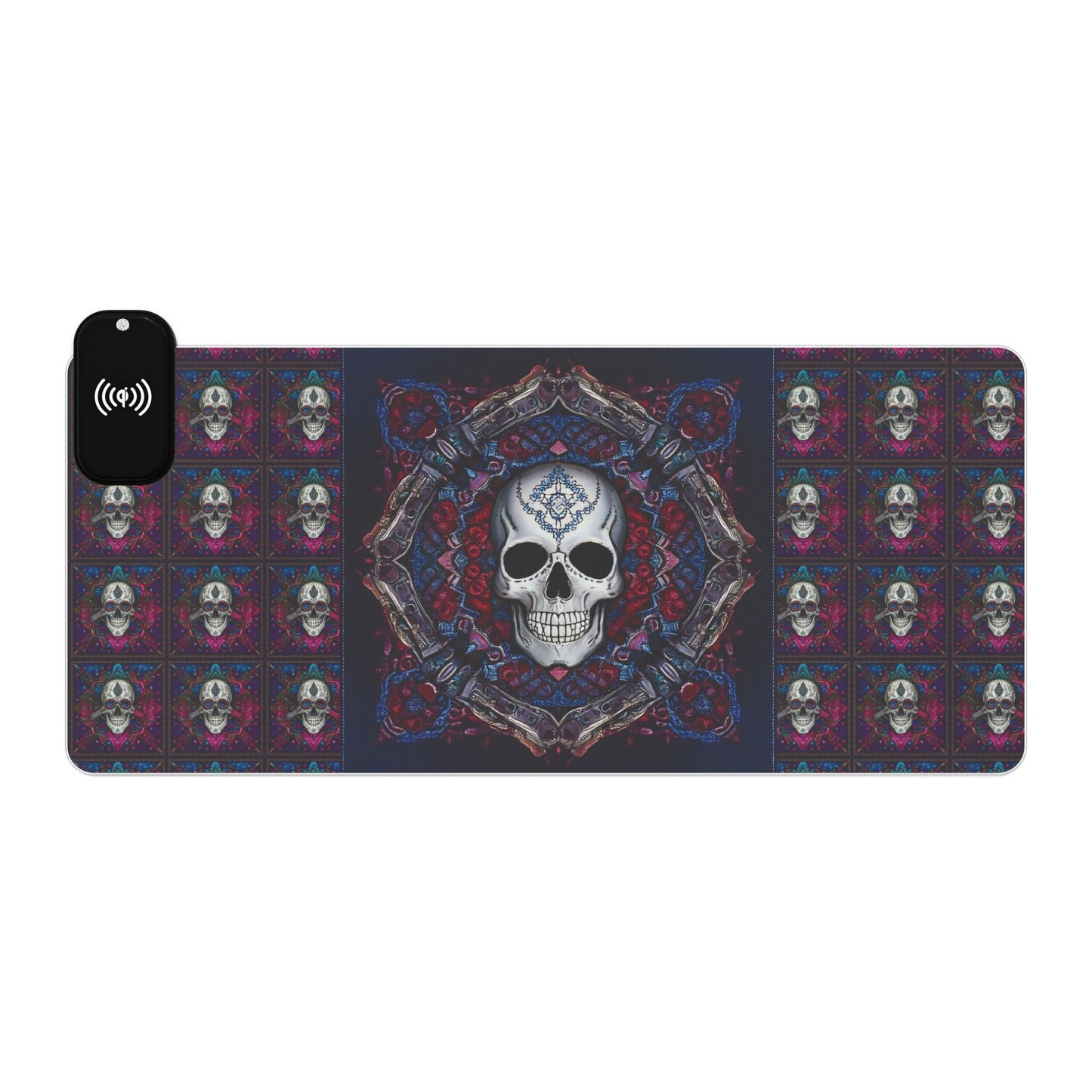 Skull Magic LED Gaming Mouse Pad, Wireless Charging