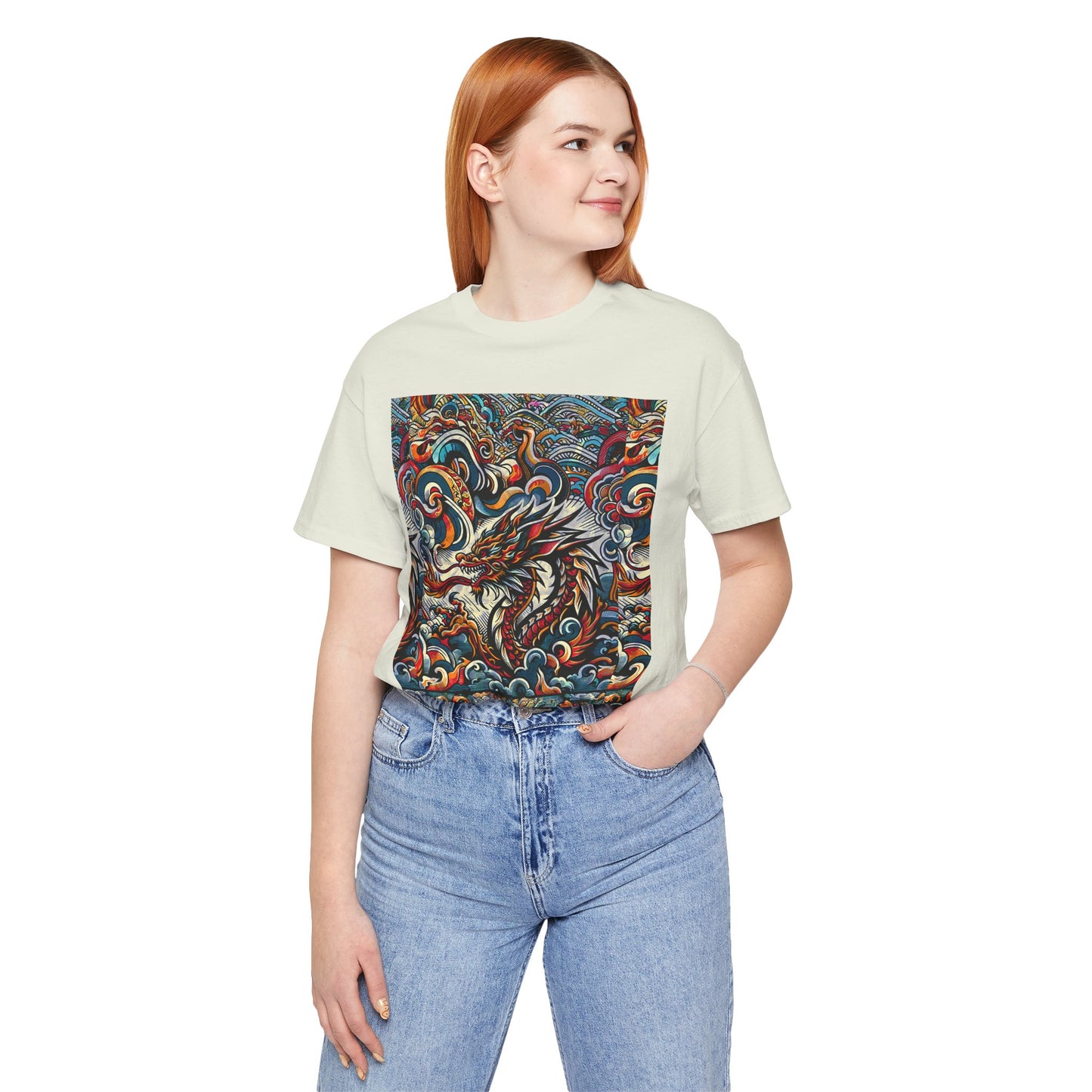Vibrant Dragon Graphic Tee - Unisex Jersey Short Sleeve Shirt