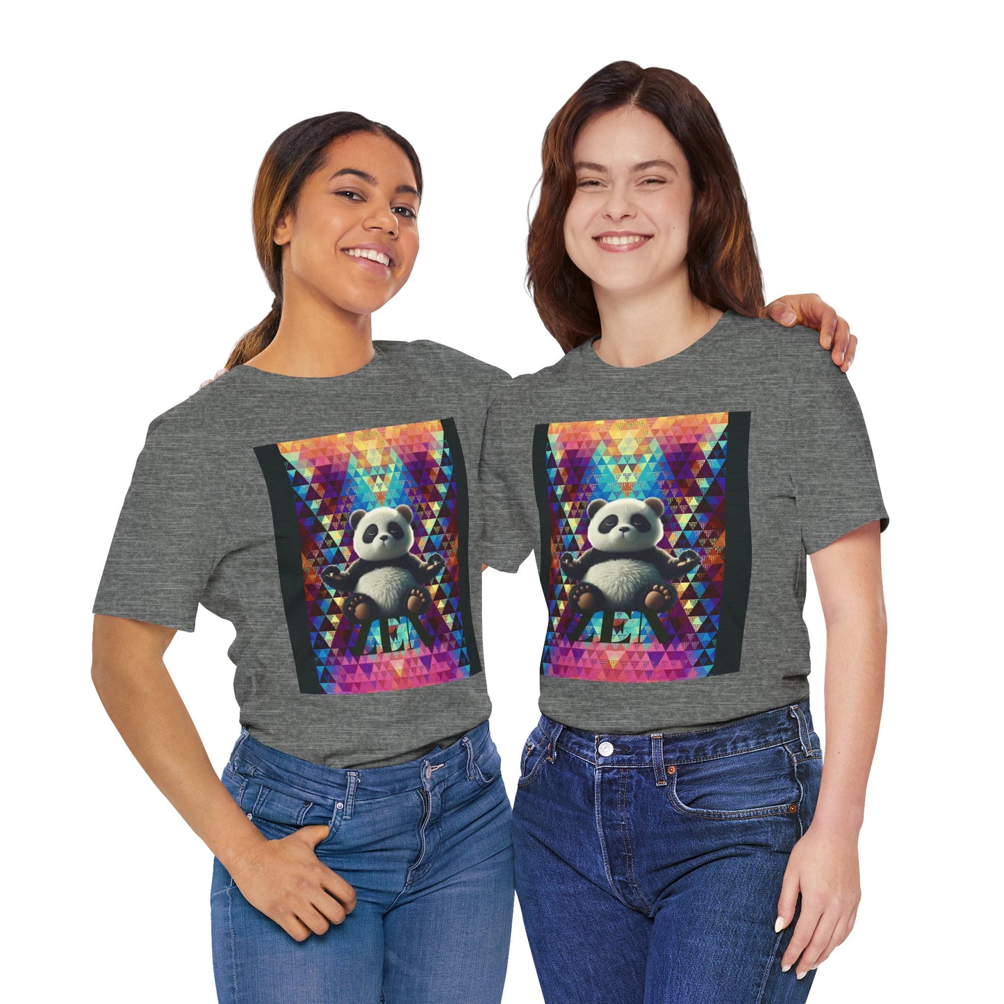 Colorful Panda Graphic Tee - Unisex Jersey Short Sleeve