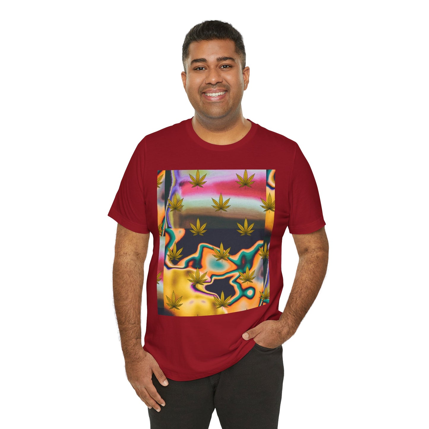 Vibrant Leaf Graphic Tee - Unisex Jersey Short Sleeve T-Shirt