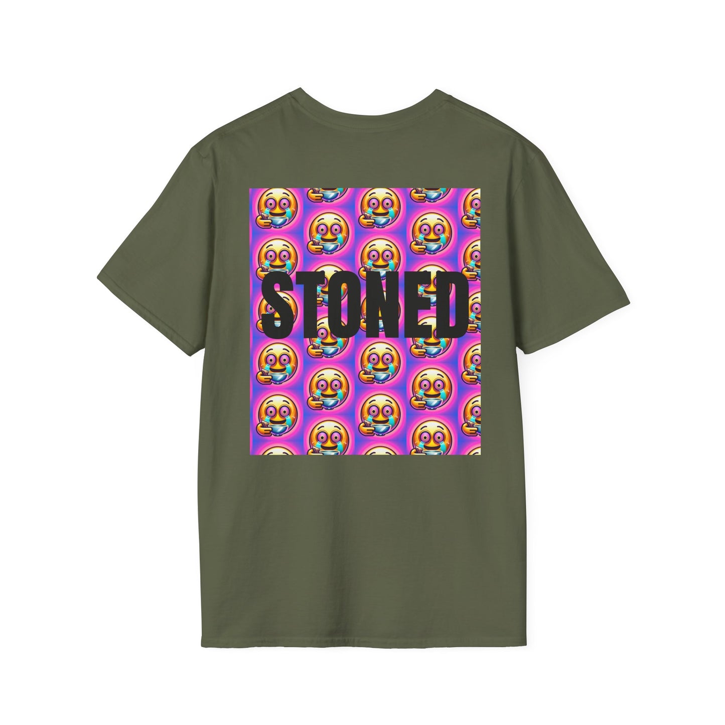 Stay Stoned Unisex Softstyle T-Shirt - Retro Vibe Graphic Tee for Fun Gatherings