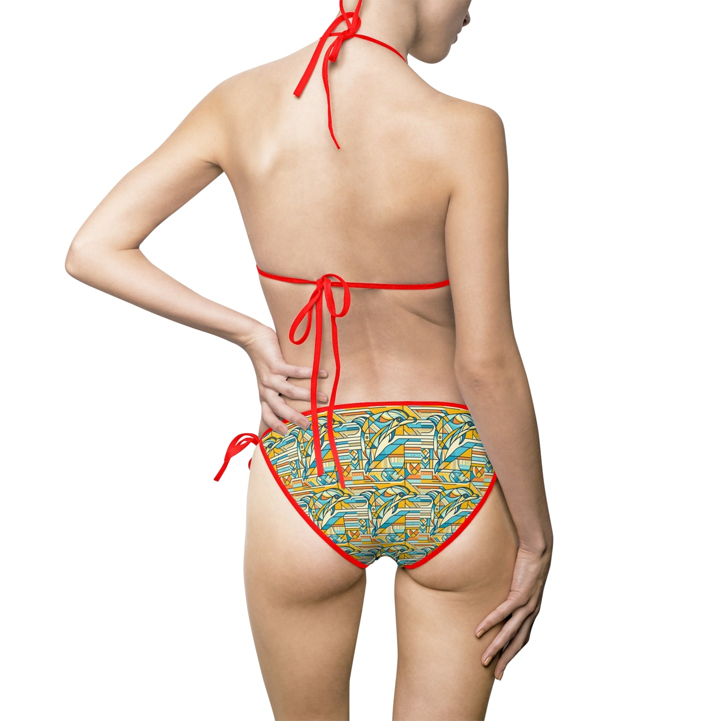 Vibrant Women's Bikini Swimsuit - Tropical Print for Summer Fun