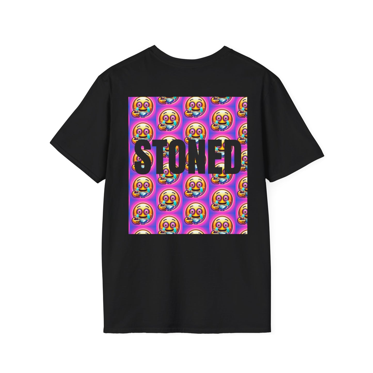 Stay Stoned Unisex Softstyle T-Shirt - Retro Vibe Graphic Tee for Fun Gatherings