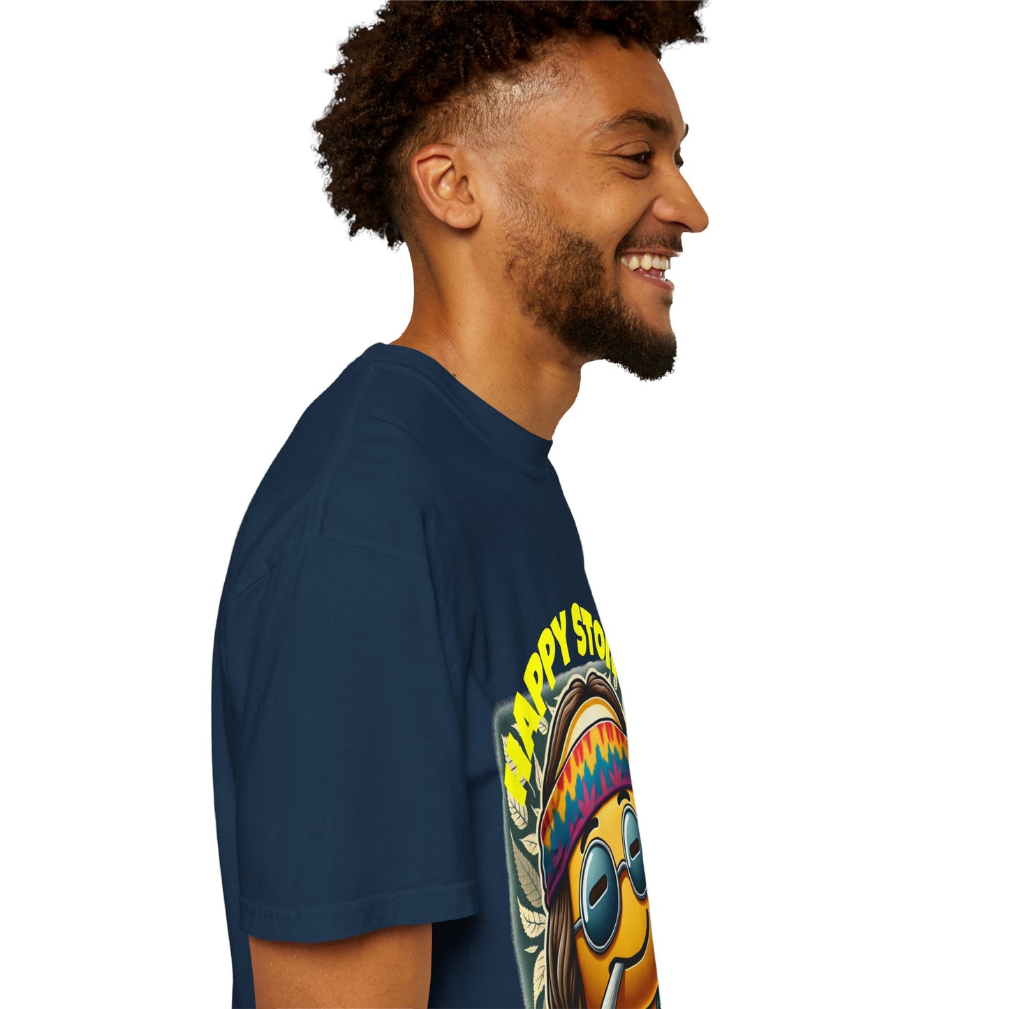 Happy Stoner Unisex Garment-Dyed T-Shirt | Chill Vibe Tee for Budding Enthusiasts
