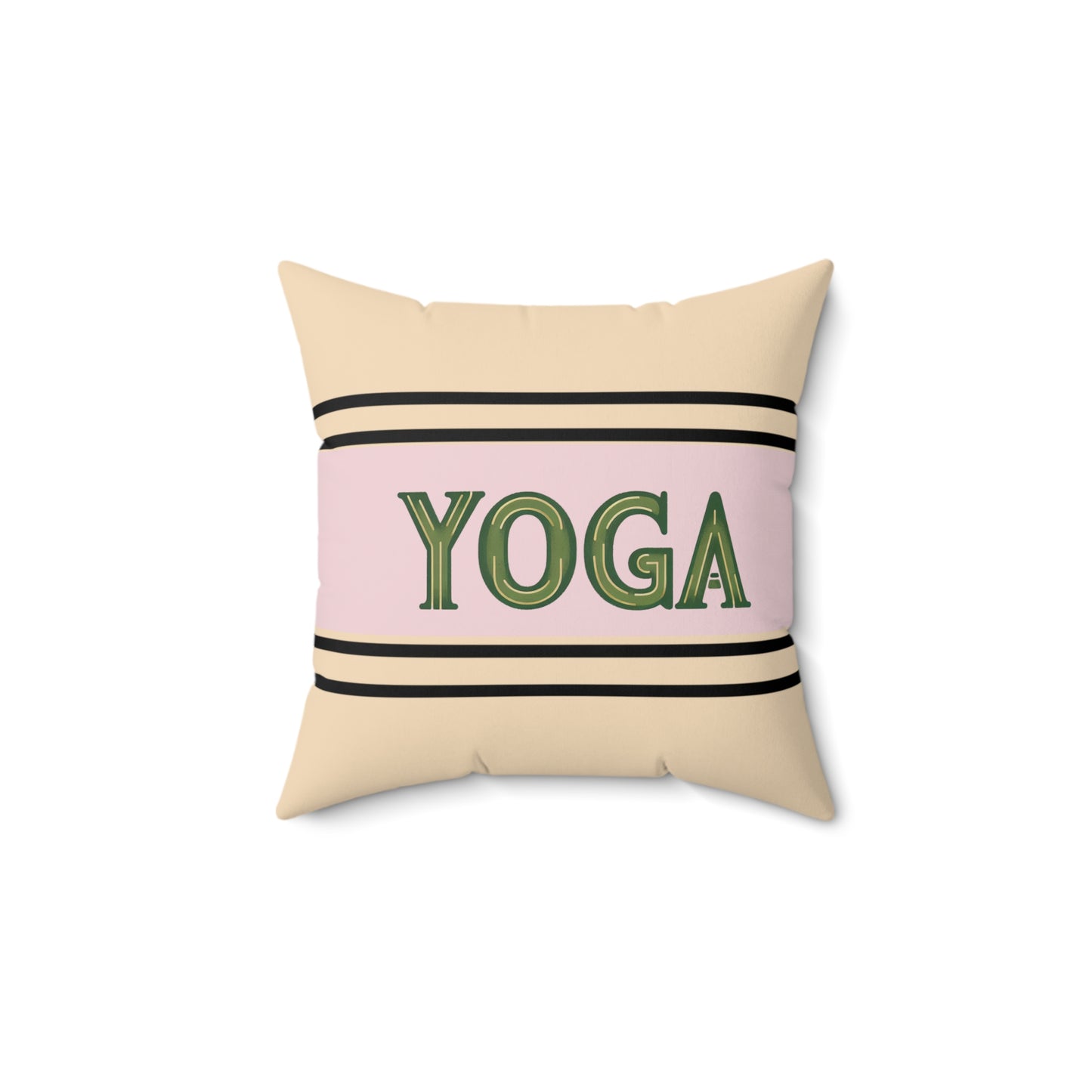 Yoga Inspired Square Pillow - Cozy Home Decor