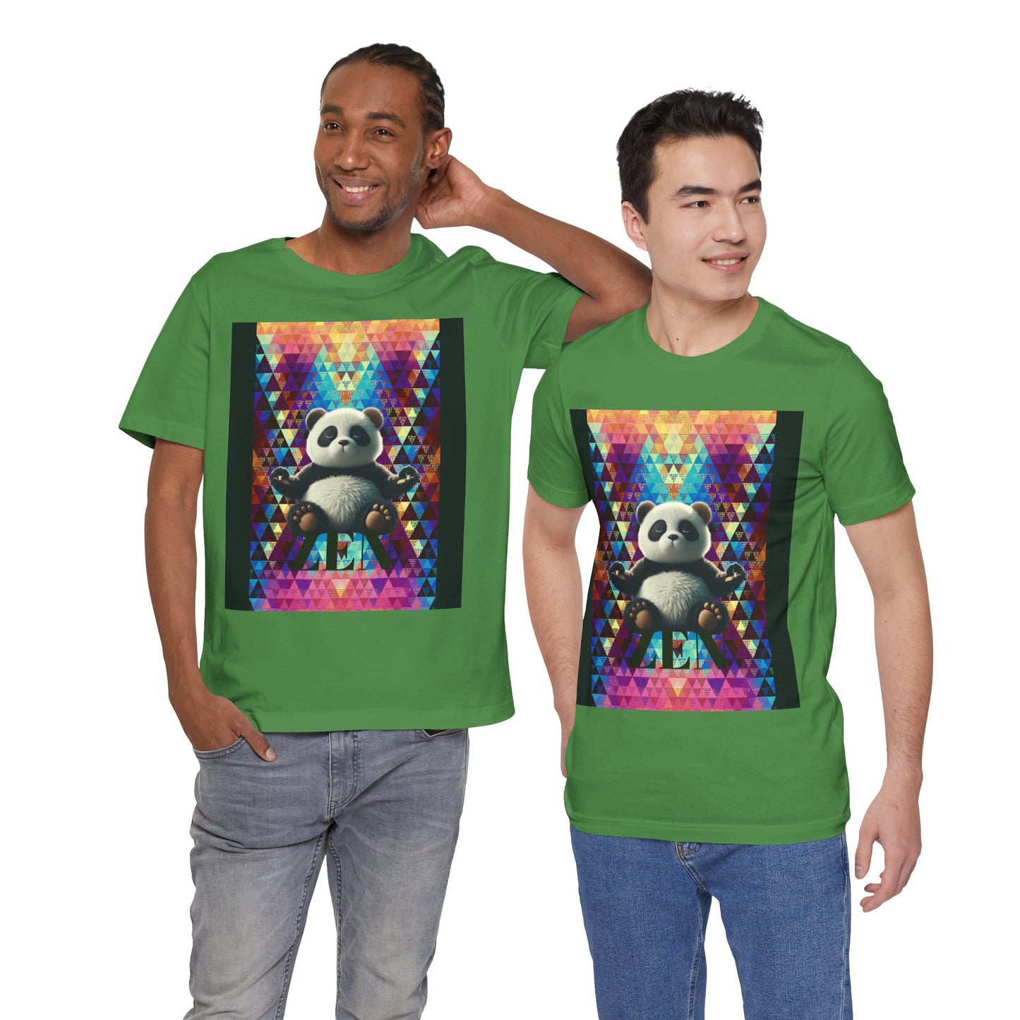 Colorful Panda Graphic Tee - Unisex Jersey Short Sleeve