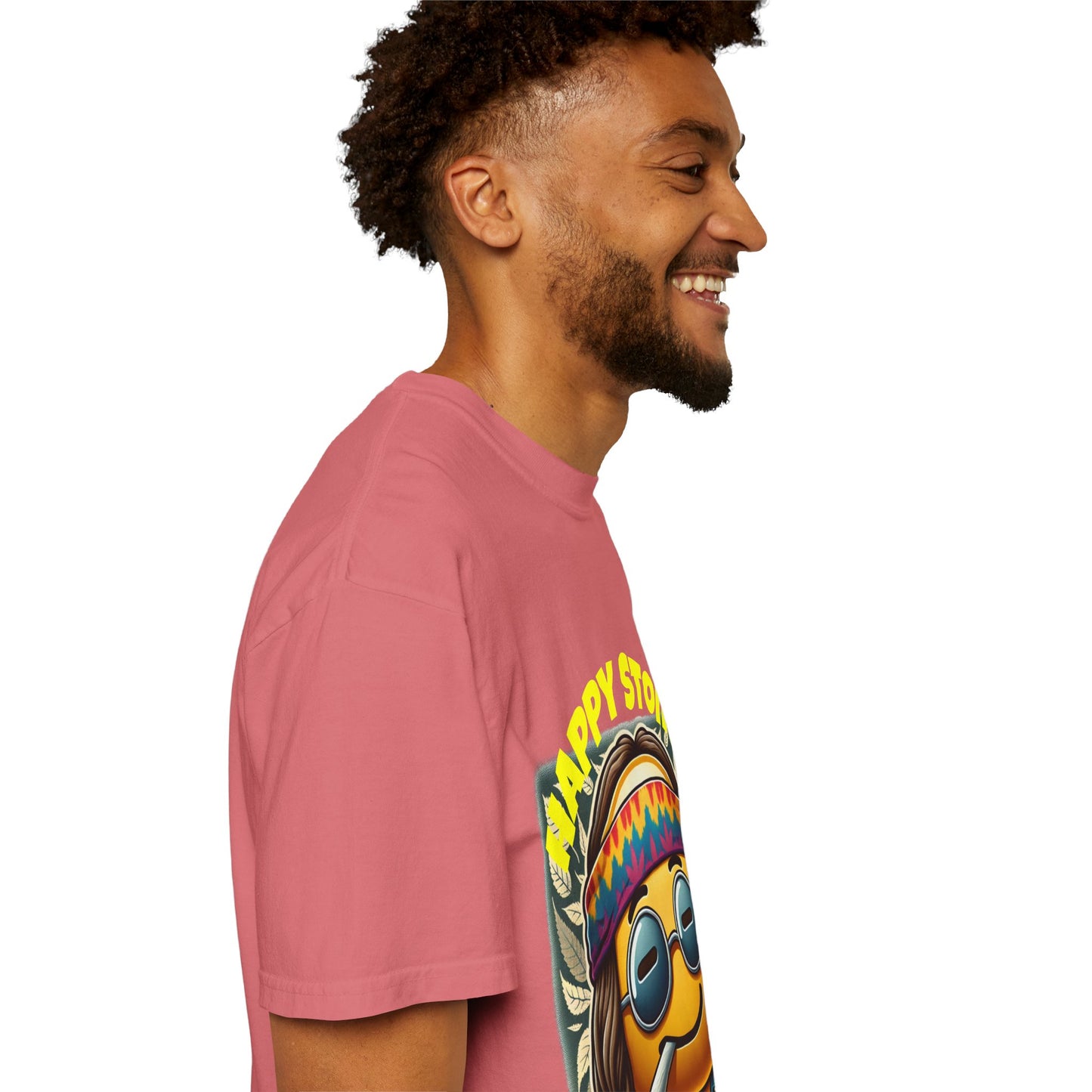 Happy Stoner Unisex Garment-Dyed T-Shirt | Chill Vibe Tee for Budding Enthusiasts