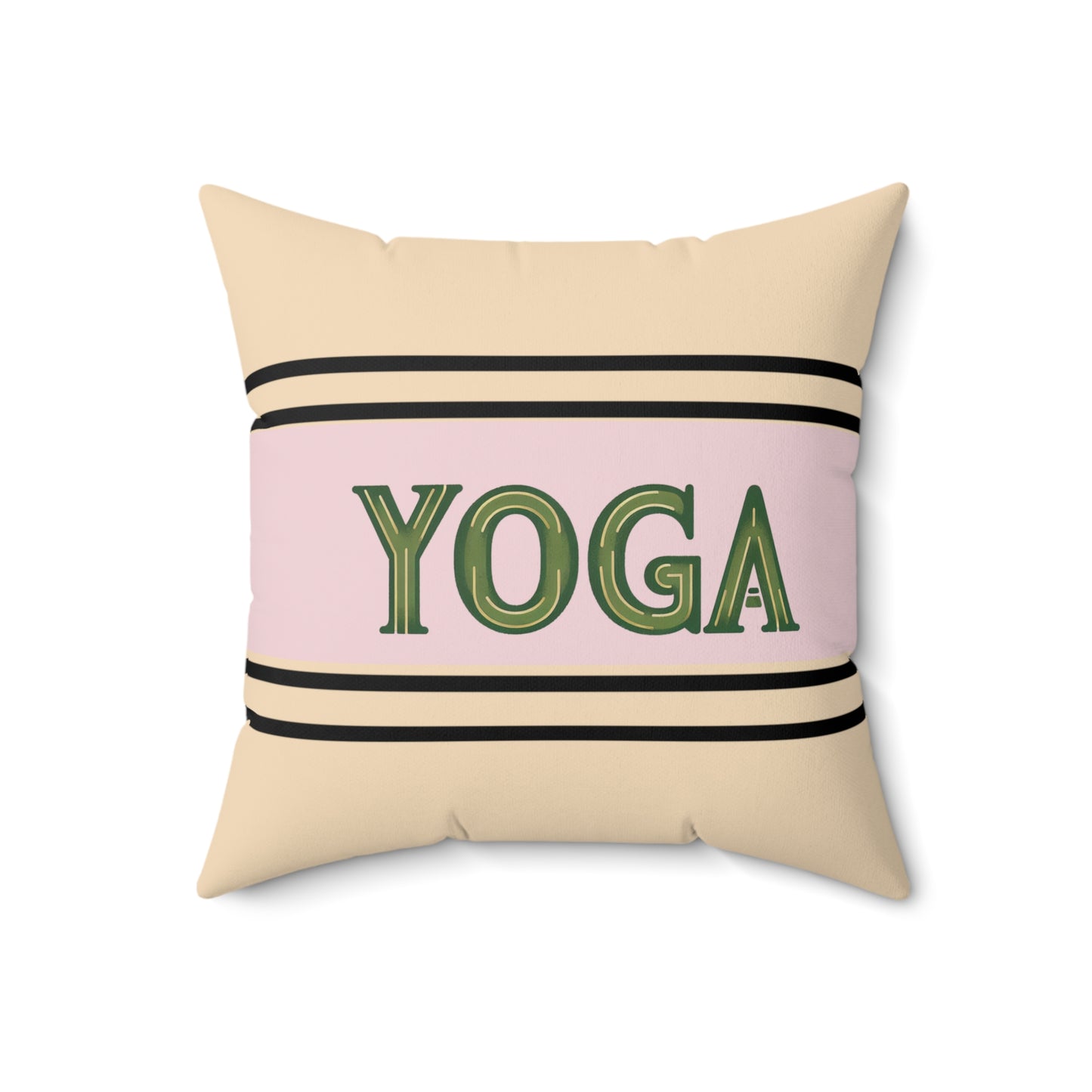 Yoga Inspired Square Pillow - Cozy Home Decor