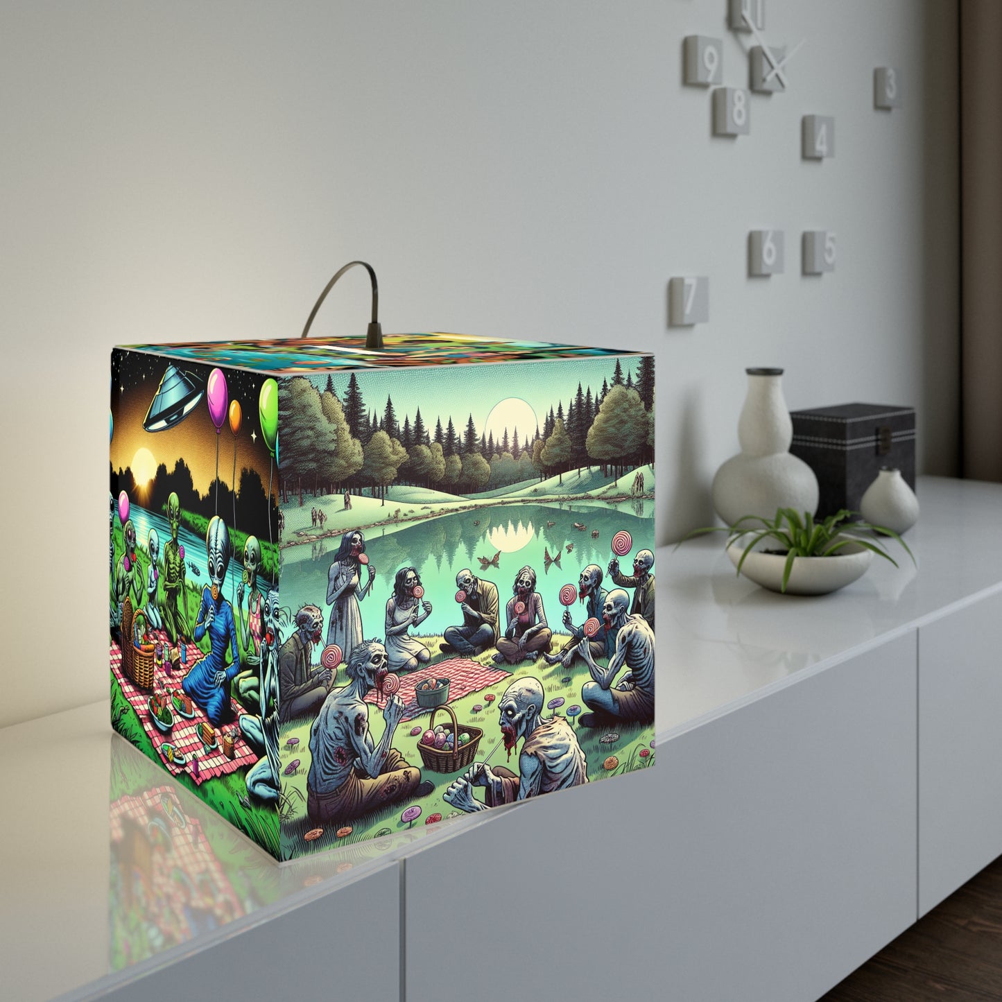 Love Great Friends Light Cube Lamp
