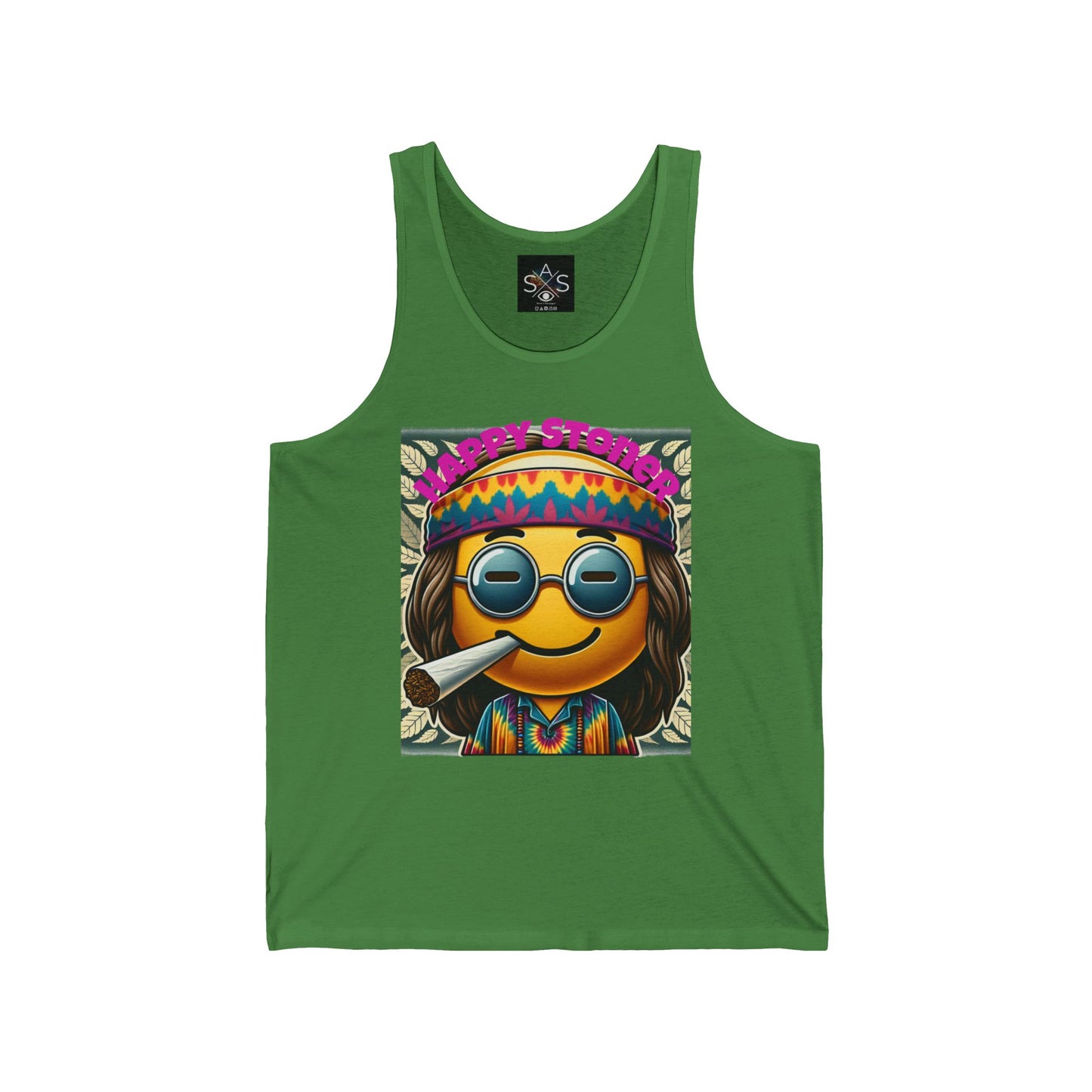 Happy Stoner Unisex Jersey Tank - Vibrant Festival Style Top