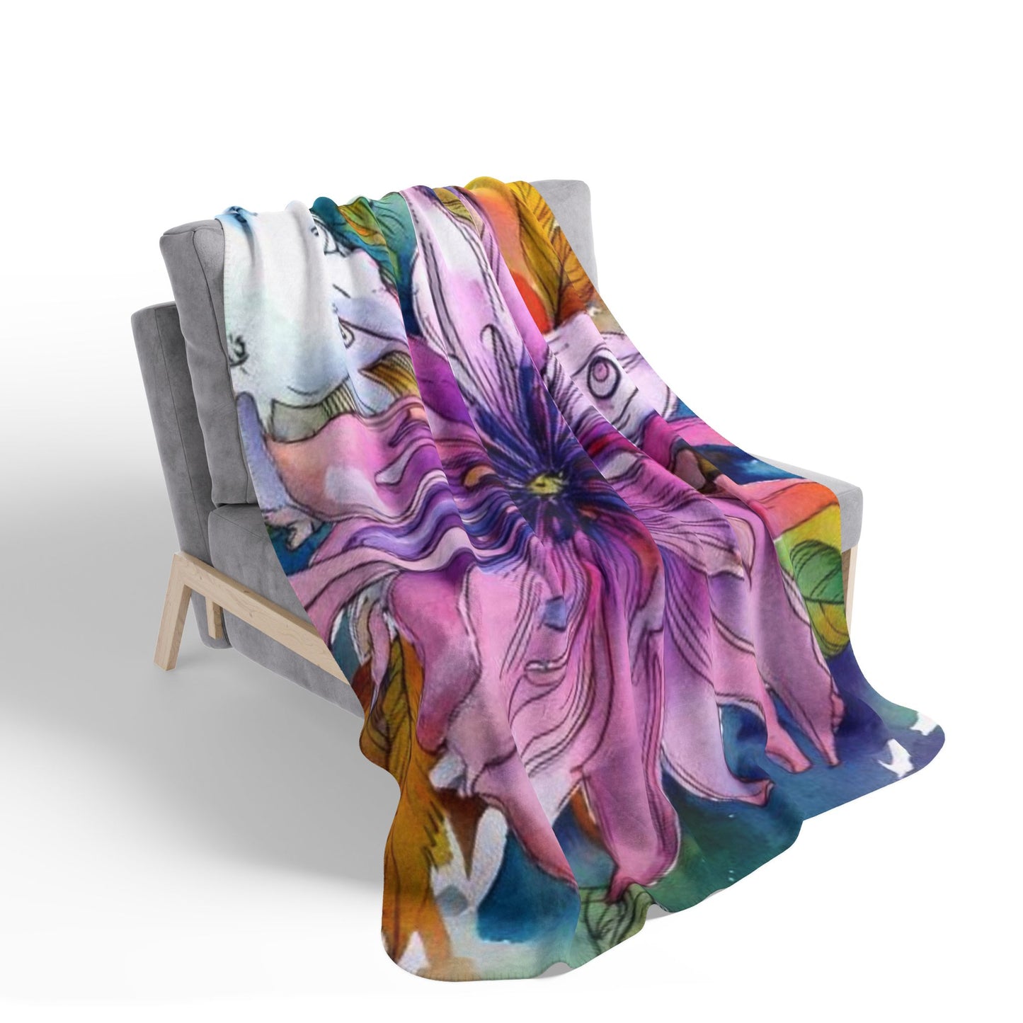 Flower Power Sherpa Blanket