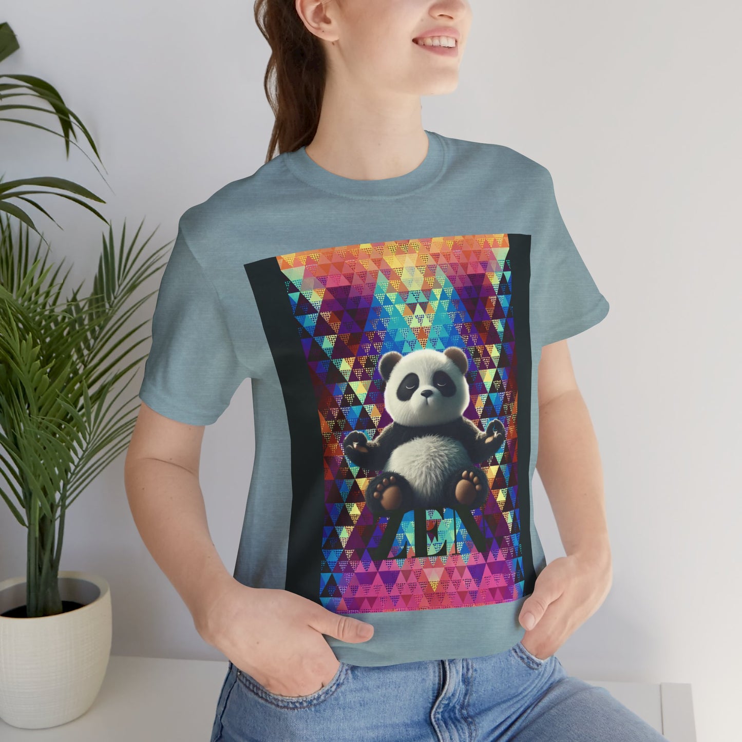Colorful Panda Graphic Tee - Unisex Jersey Short Sleeve