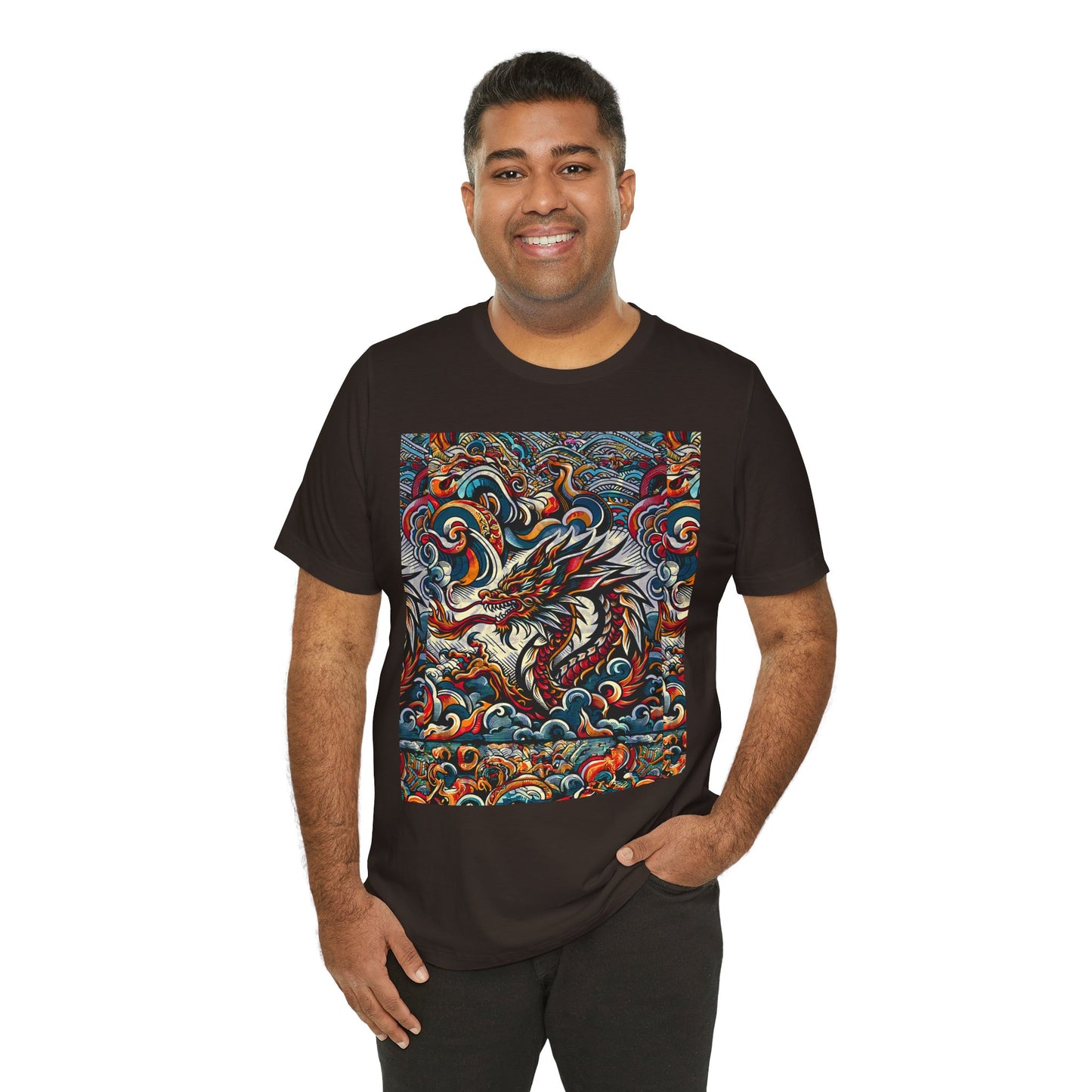 Vibrant Dragon Graphic Tee - Unisex Jersey Short Sleeve Shirt