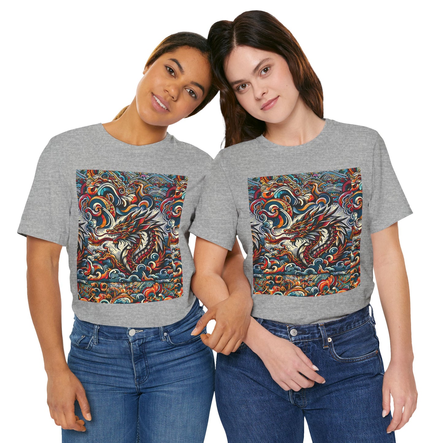 Vibrant Dragon Graphic Tee - Unisex Jersey Short Sleeve Shirt