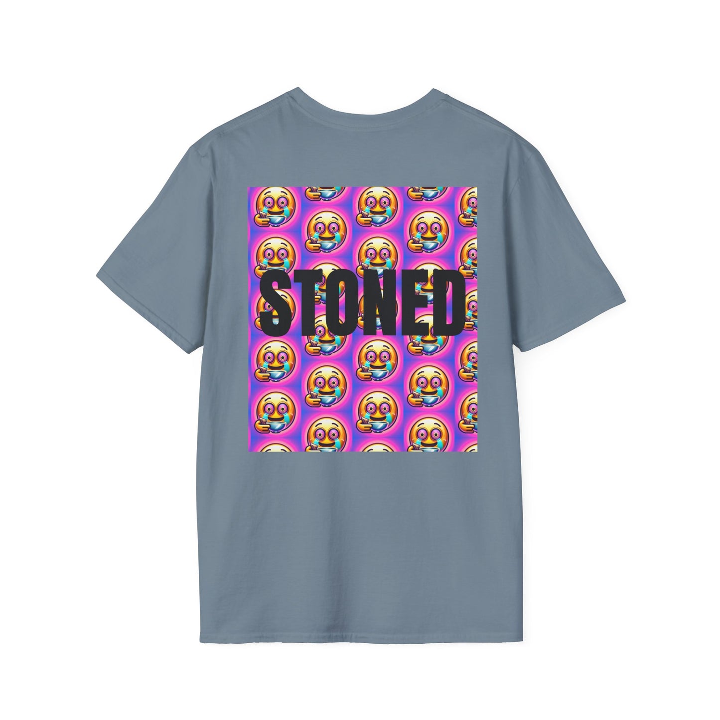 Stay Stoned Unisex Softstyle T-Shirt - Retro Vibe Graphic Tee for Fun Gatherings