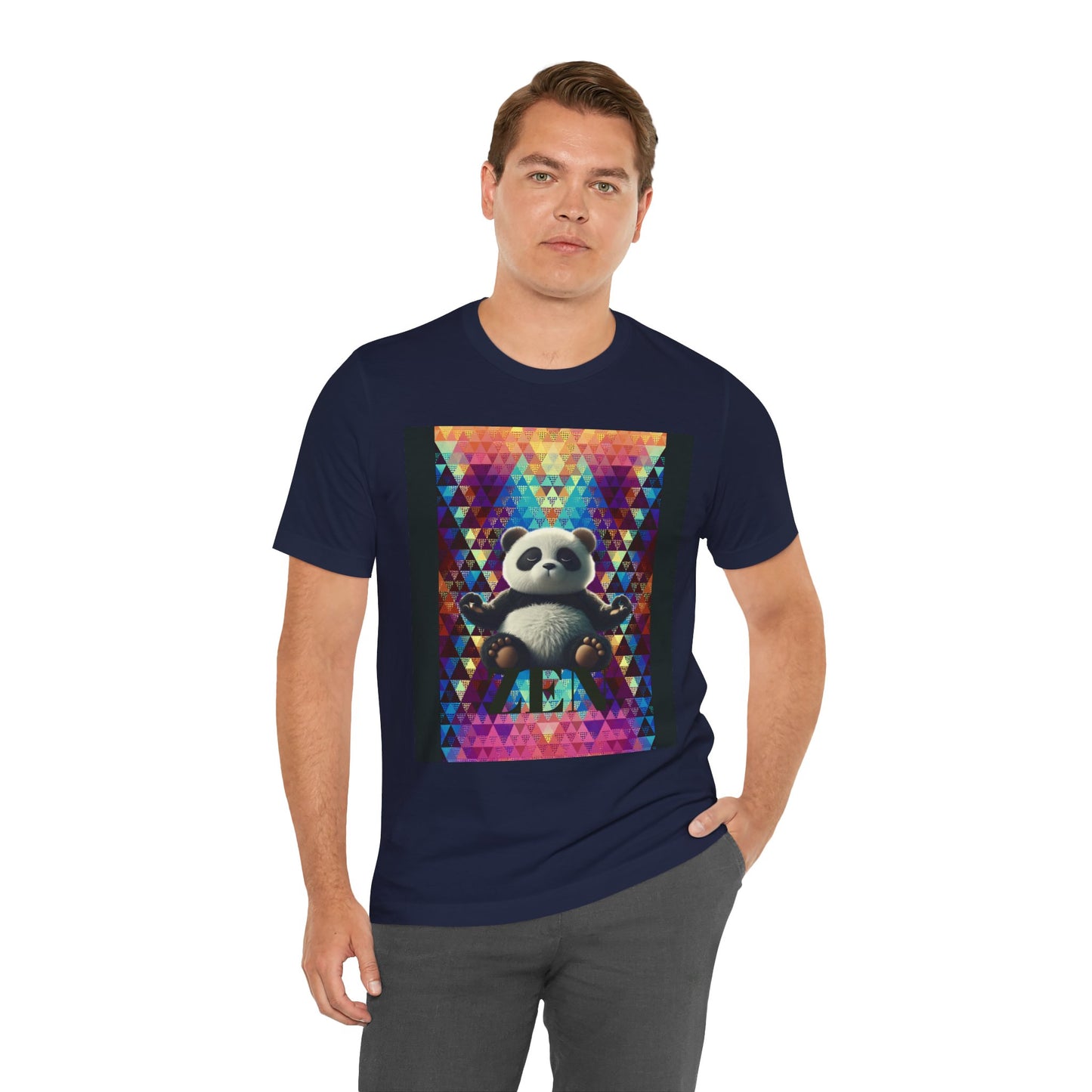 Colorful Panda Graphic Tee - Unisex Jersey Short Sleeve