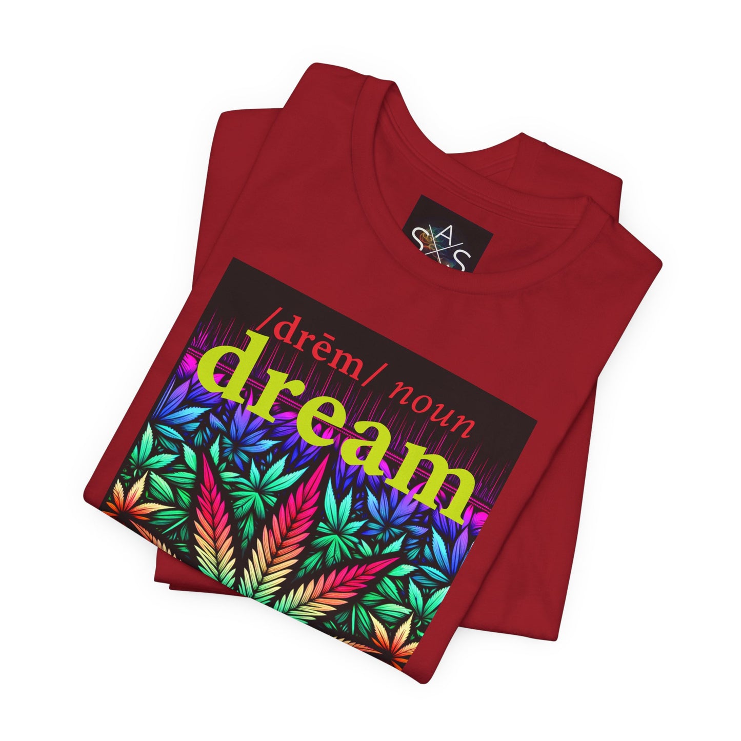 Dream Inspired Unisex Jersey Tee - Vibrant Cannabis Graphic T-Shirt