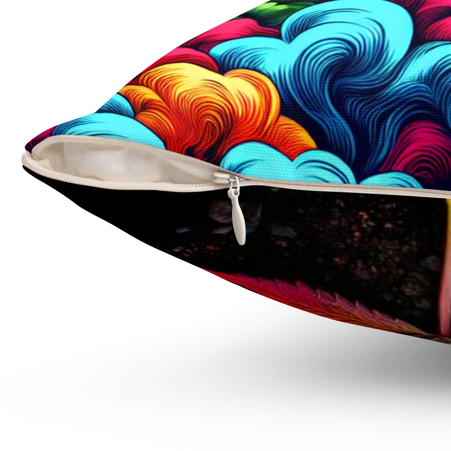 Square Pillow Room Accents Fun Statement Piece Indoor Pillow