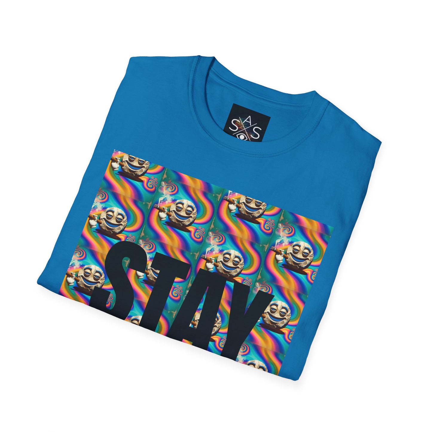 Stay Stoned Unisex Softstyle T-Shirt - Retro Vibe Graphic Tee for Fun Gatherings
