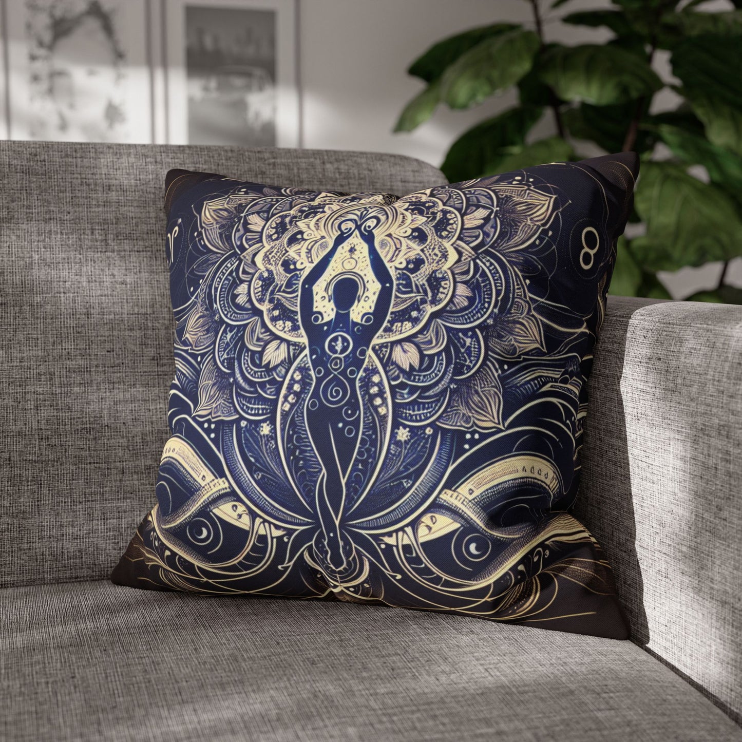 Spun Polyester Square Pillowcase