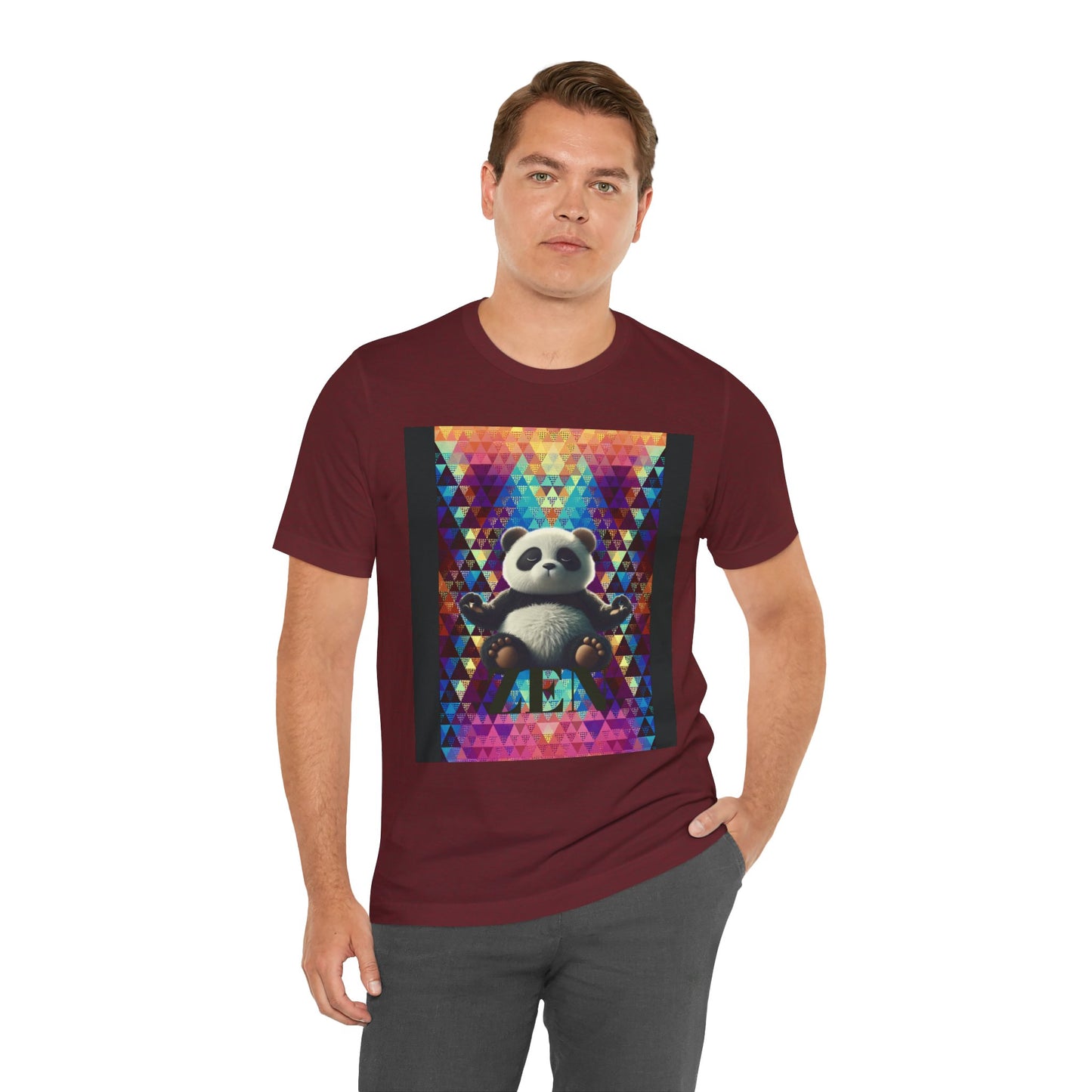 Colorful Panda Graphic Tee - Unisex Jersey Short Sleeve