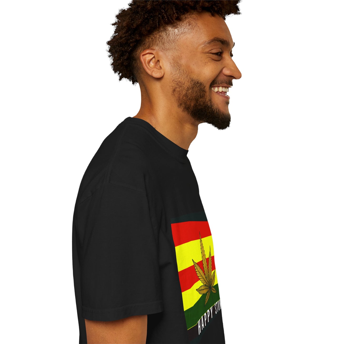 Happy Stoner Unisex Garment-Dyed T-shirt - Chill Vibes for Cannabis Enthusiasts