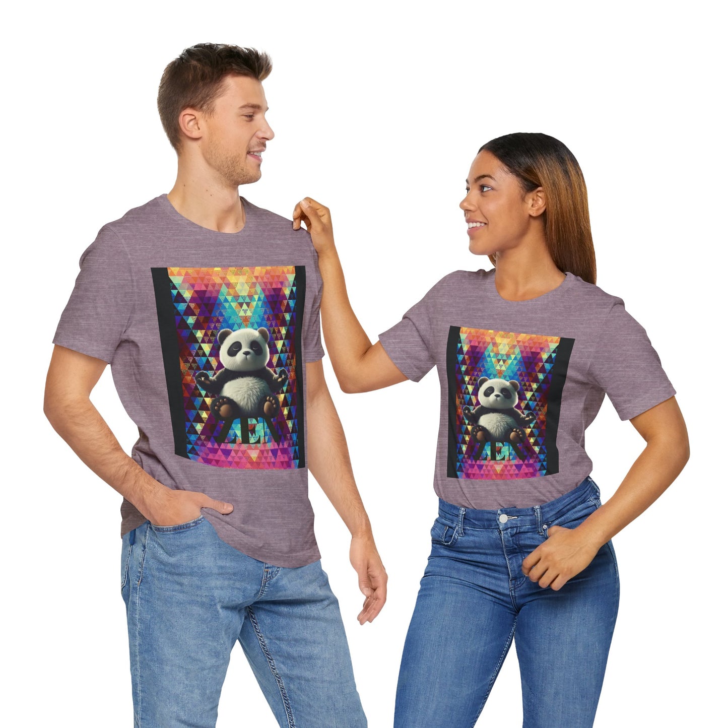 Colorful Panda Graphic Tee - Unisex Jersey Short Sleeve