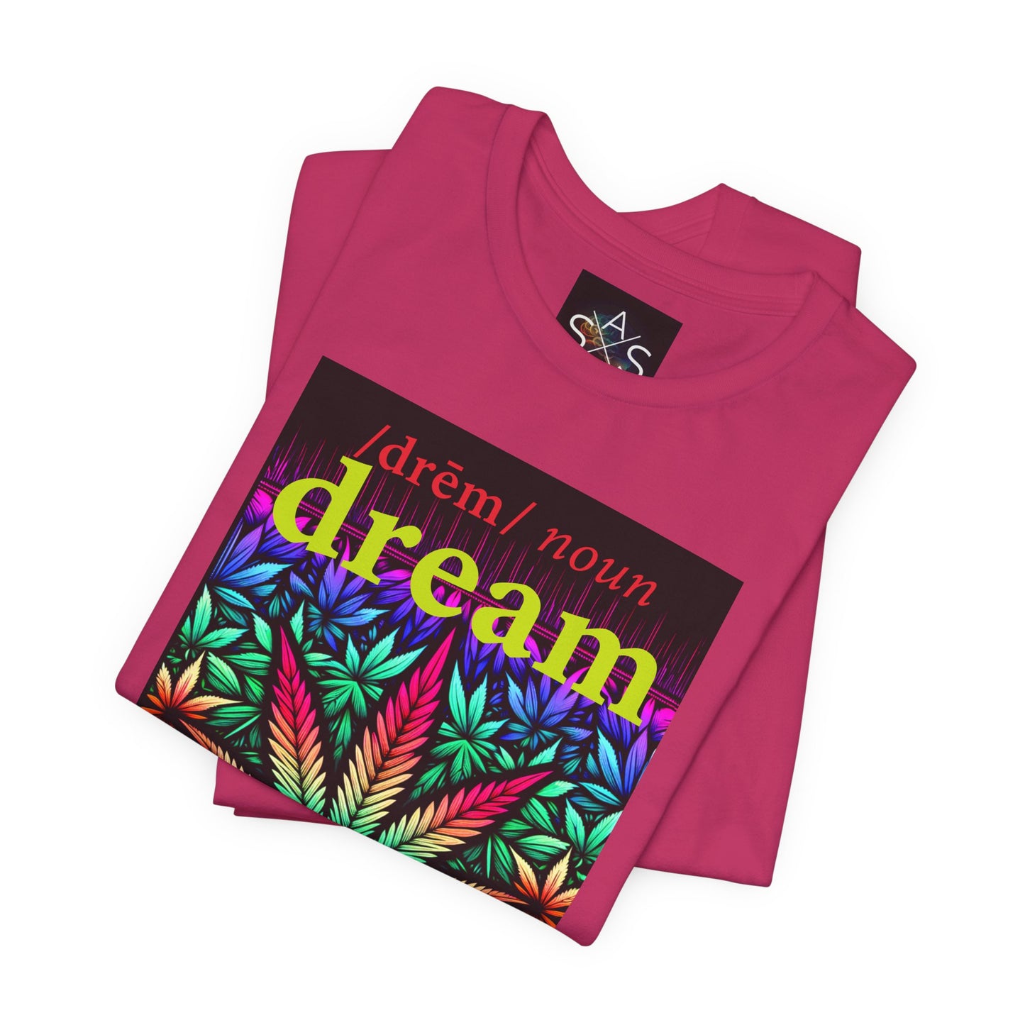 Dream Inspired Unisex Jersey Tee - Vibrant Cannabis Graphic T-Shirt