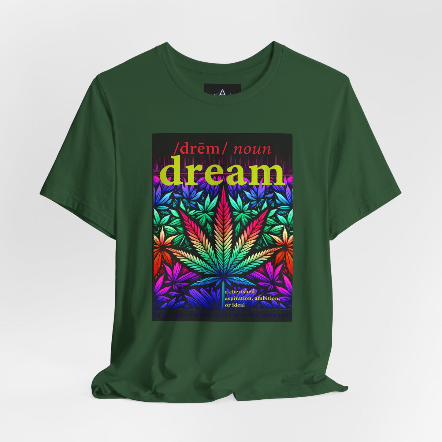 Dream Inspired Unisex Jersey Tee - Vibrant Cannabis Graphic T-Shirt