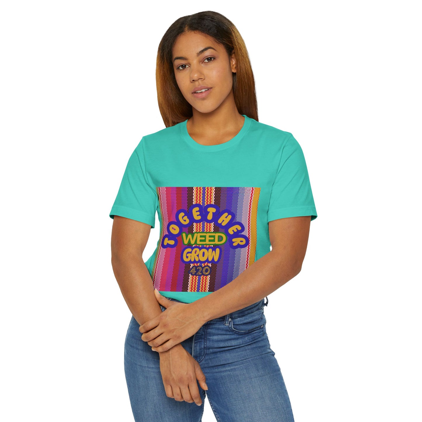 Together We Grow Weed Unisex Jersey T-Shirt - Vibrant Cannabis Culture Tee for 420 Enthusiasts