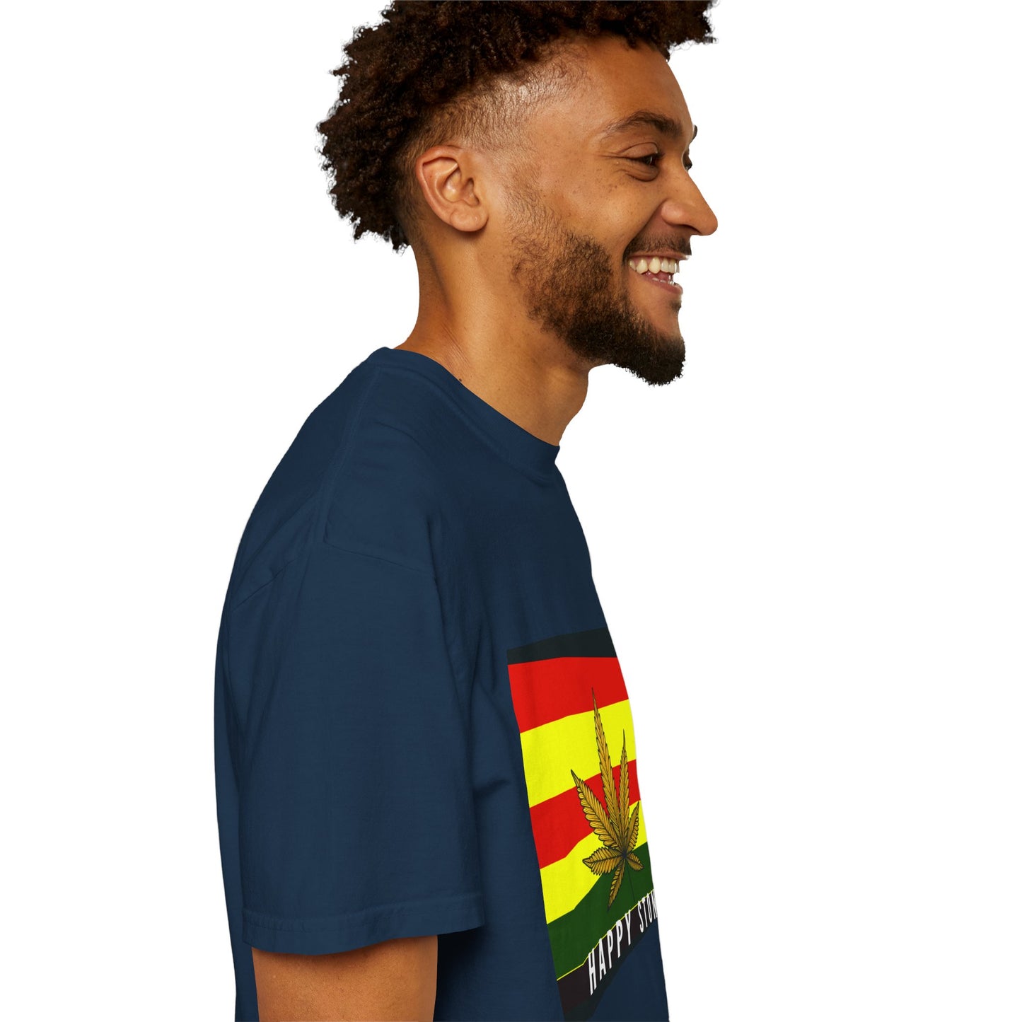 Happy Stoner Unisex Garment-Dyed T-shirt - Chill Vibes for Cannabis Enthusiasts