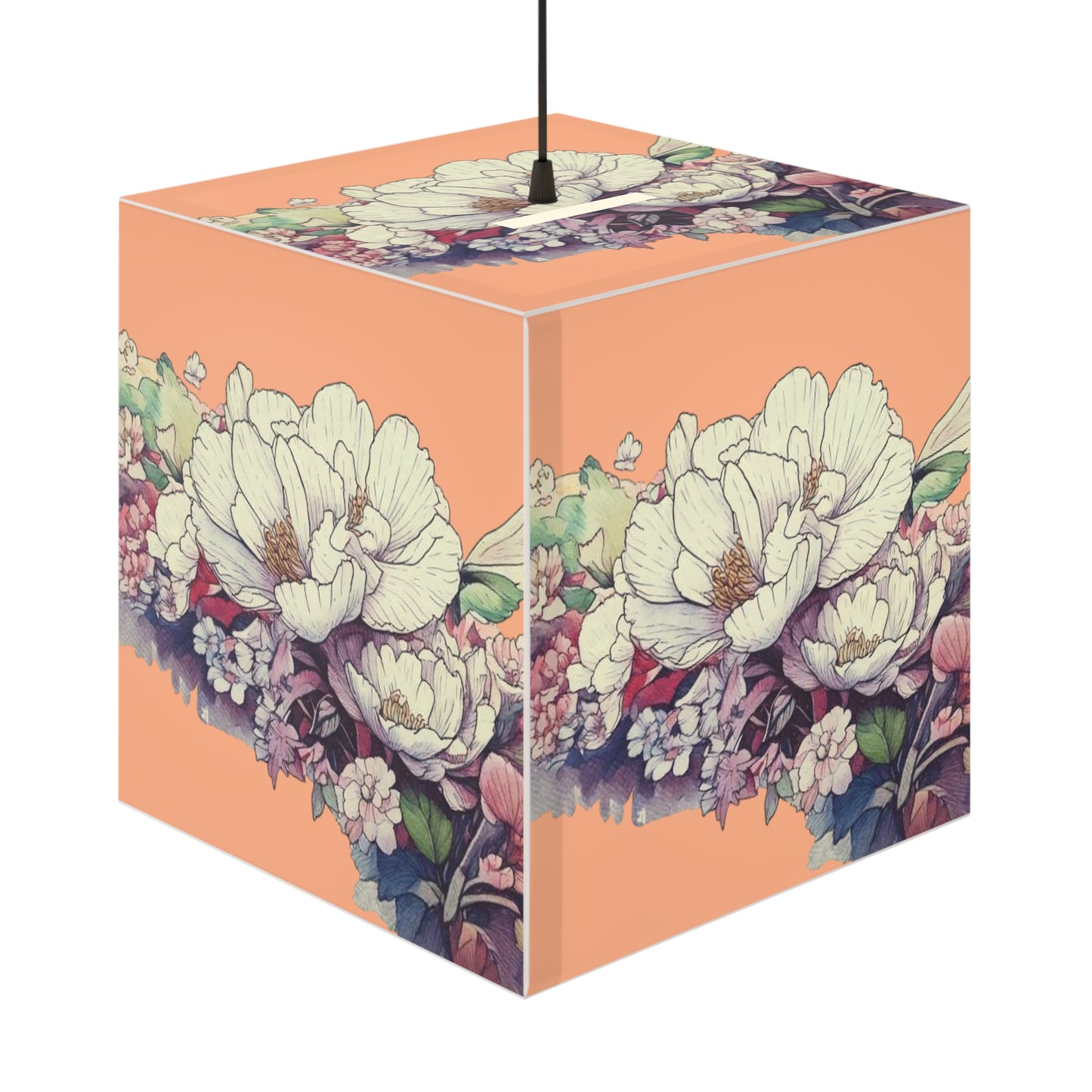 Exotic Flower Light Cube Lamp