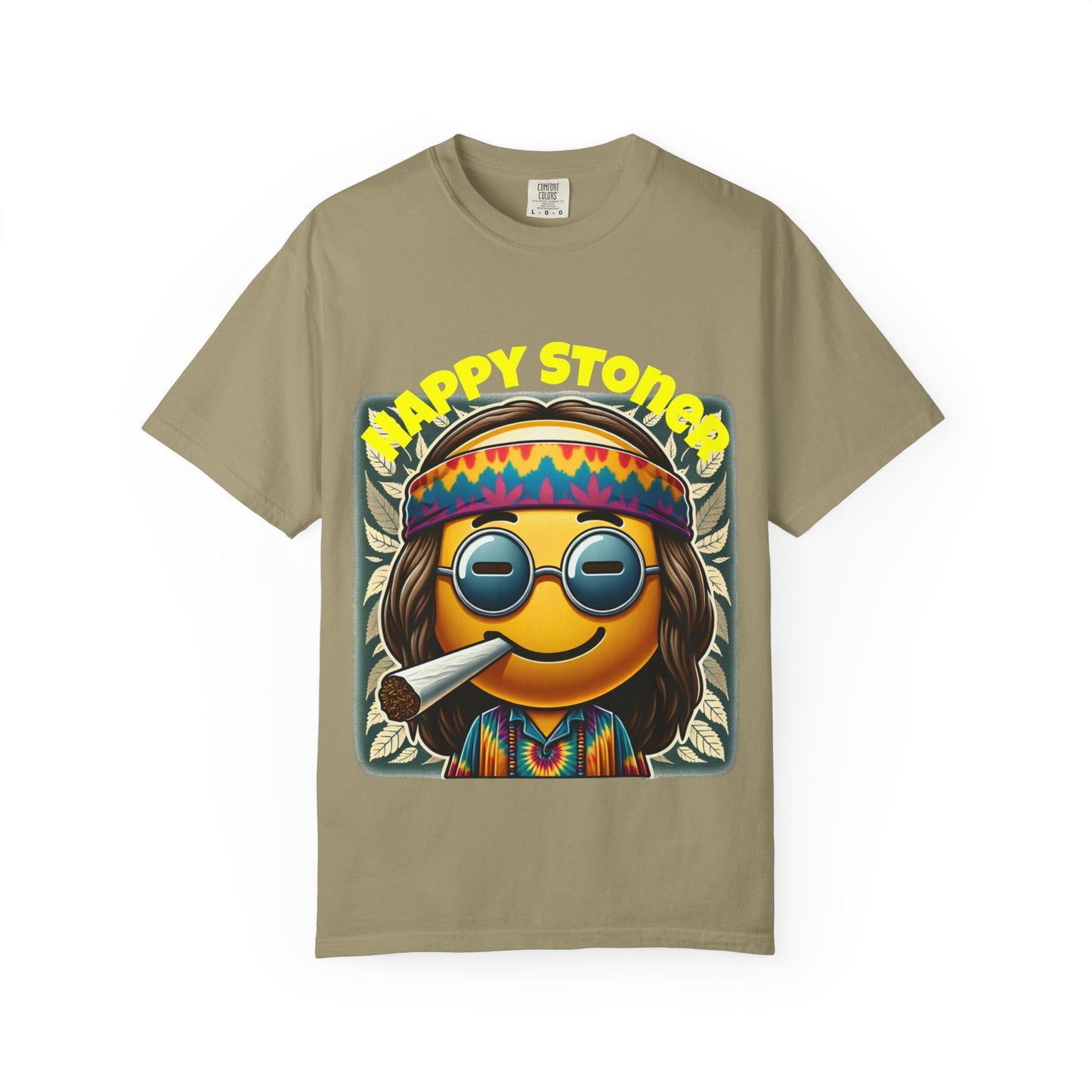 Happy Stoner Unisex Garment-Dyed T-Shirt | Chill Vibe Tee for Budding Enthusiasts