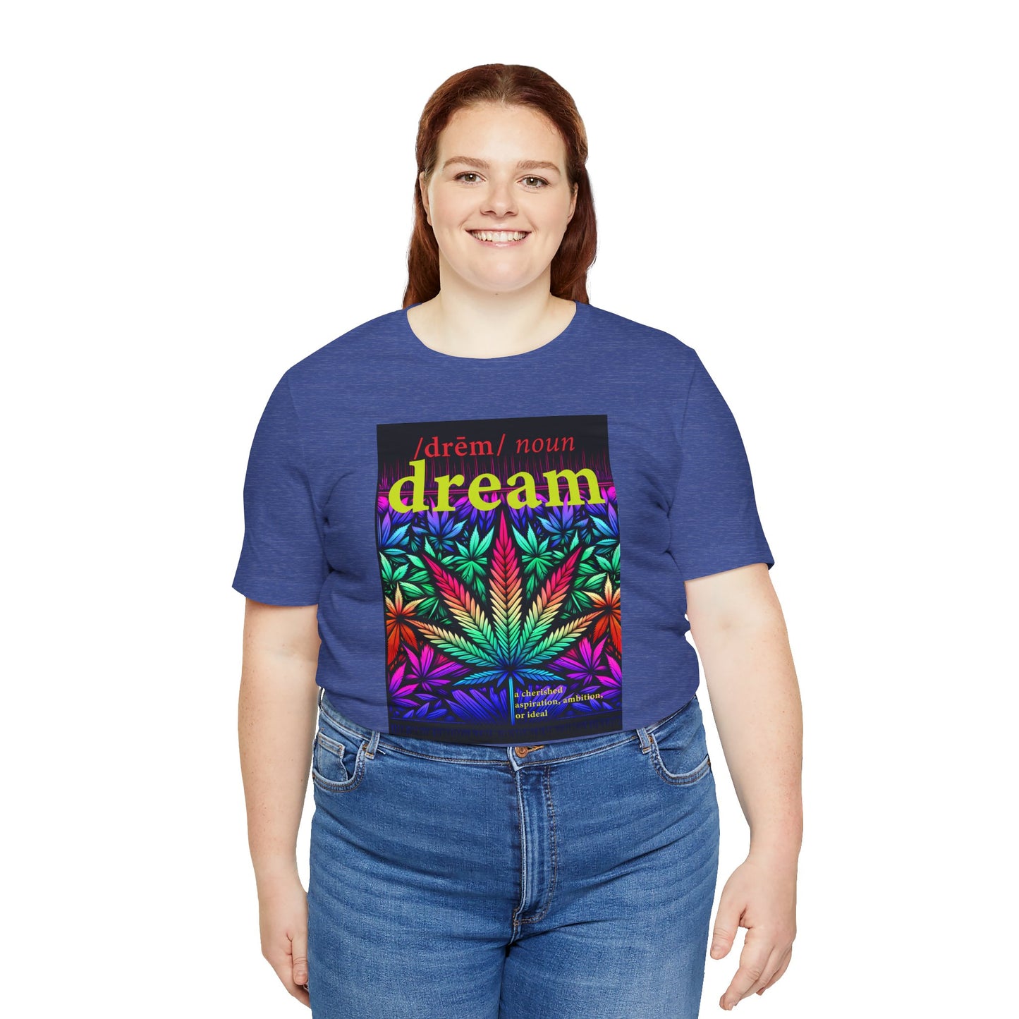 Dream Inspired Unisex Jersey Tee - Vibrant Cannabis Graphic T-Shirt