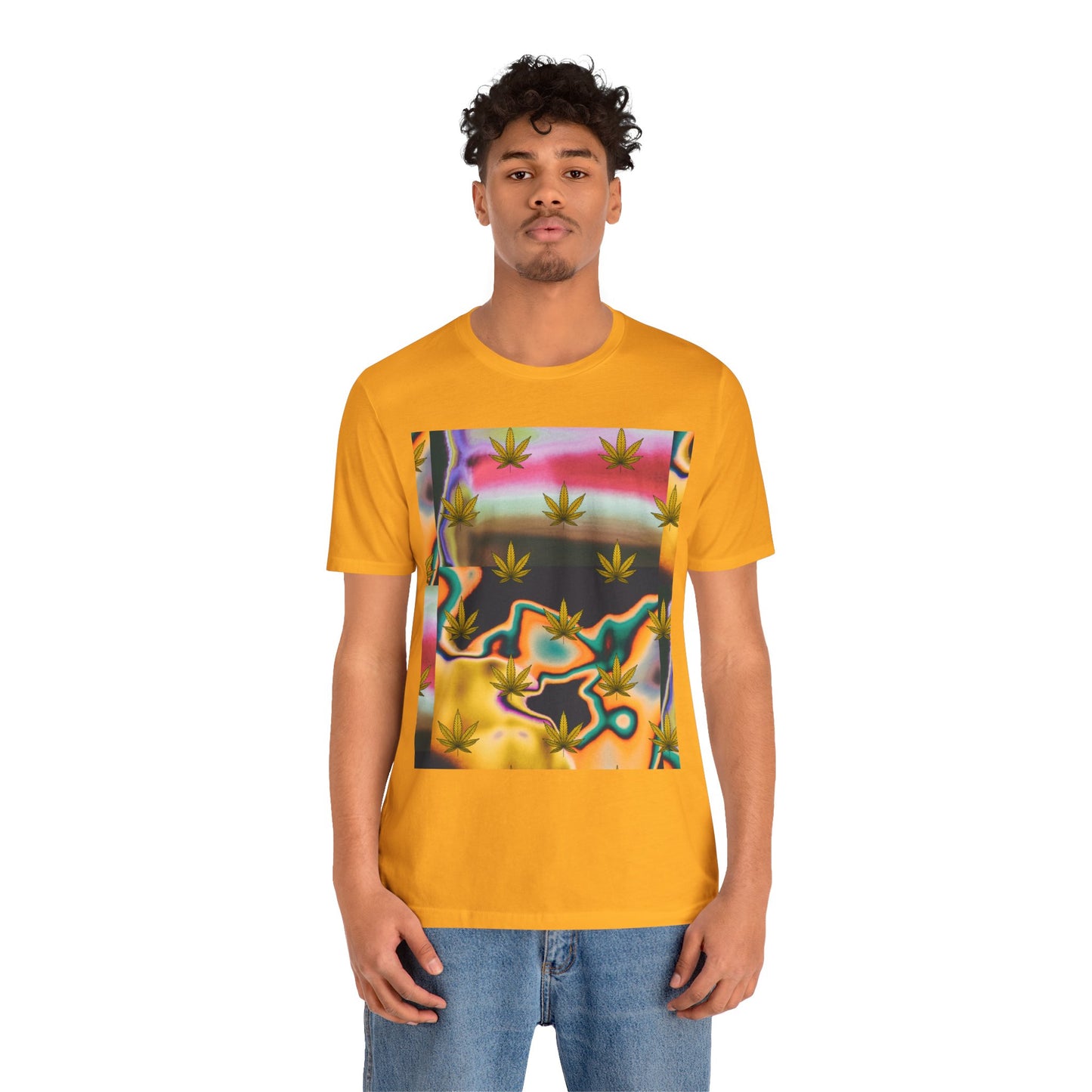 Vibrant Leaf Graphic Tee - Unisex Jersey Short Sleeve T-Shirt