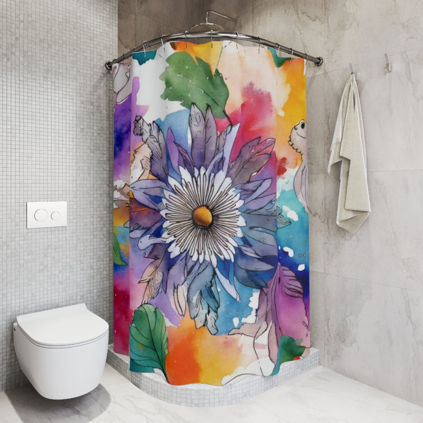 Color Blooms Shower Curtains
