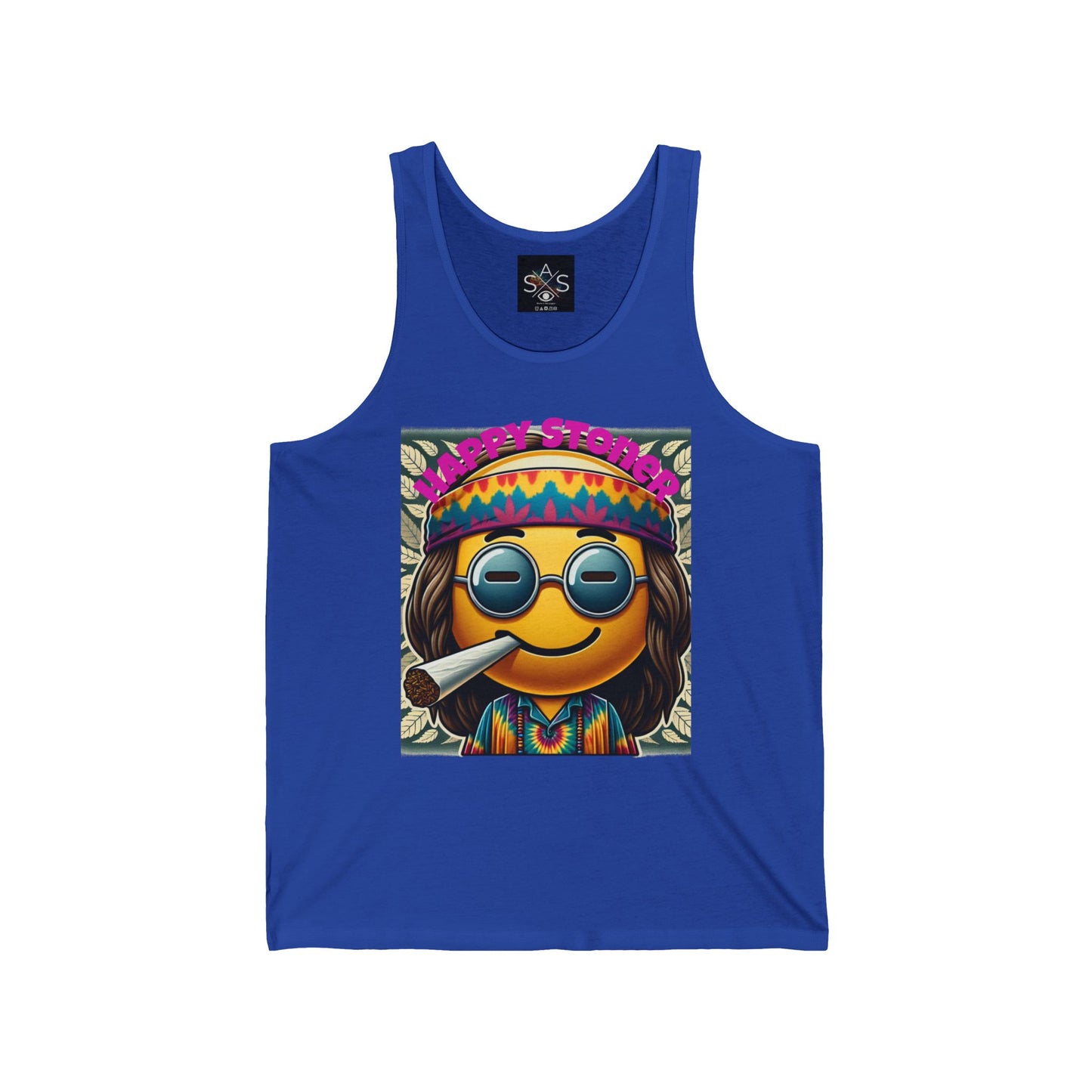 Happy Stoner Unisex Jersey Tank - Vibrant Festival Style Top