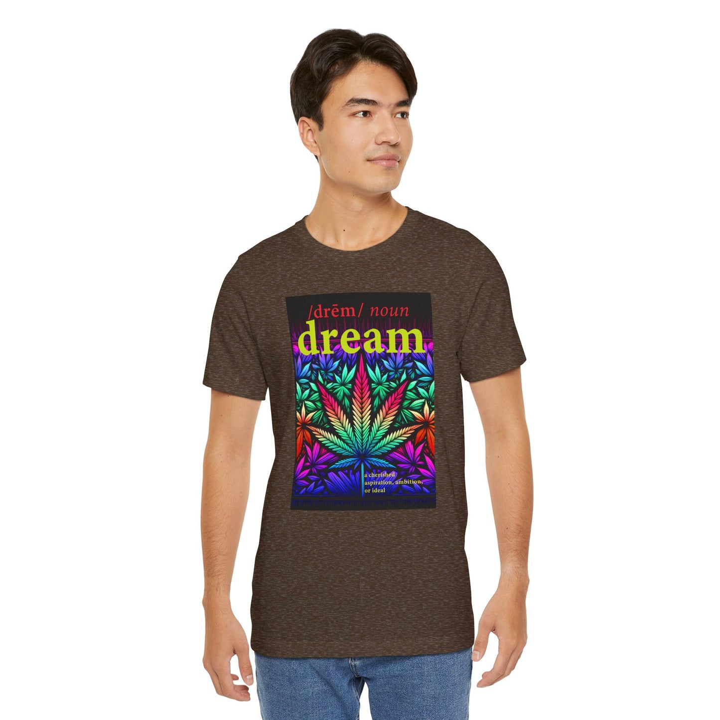 Dream Inspired Unisex Jersey Tee - Vibrant Cannabis Graphic T-Shirt