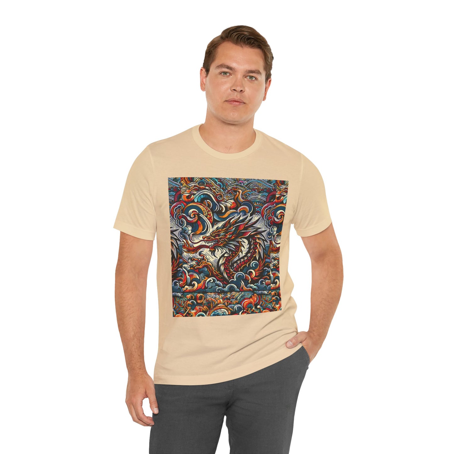 Vibrant Dragon Graphic Tee - Unisex Jersey Short Sleeve Shirt