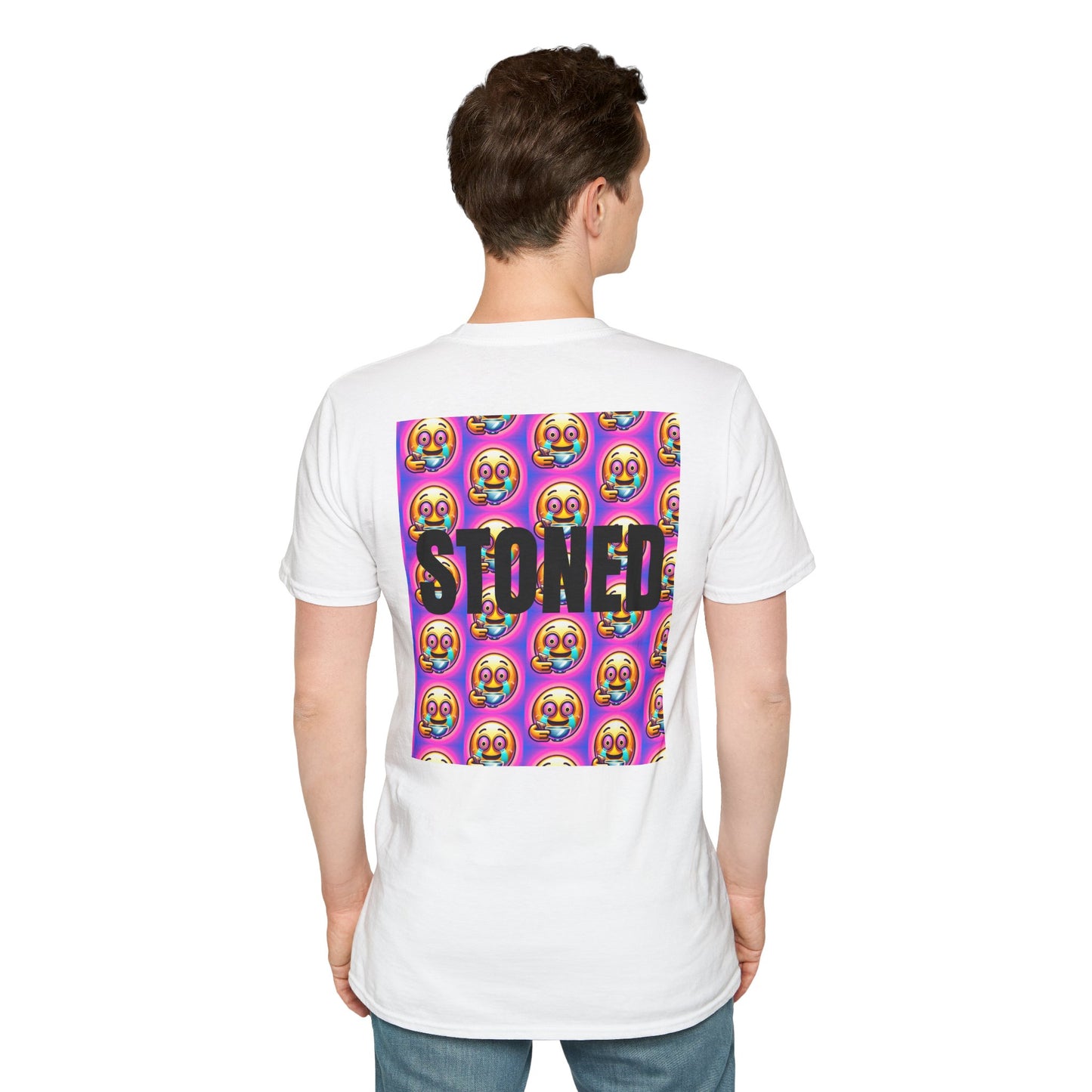 Stay Stoned Unisex Softstyle T-Shirt - Retro Vibe Graphic Tee for Fun Gatherings
