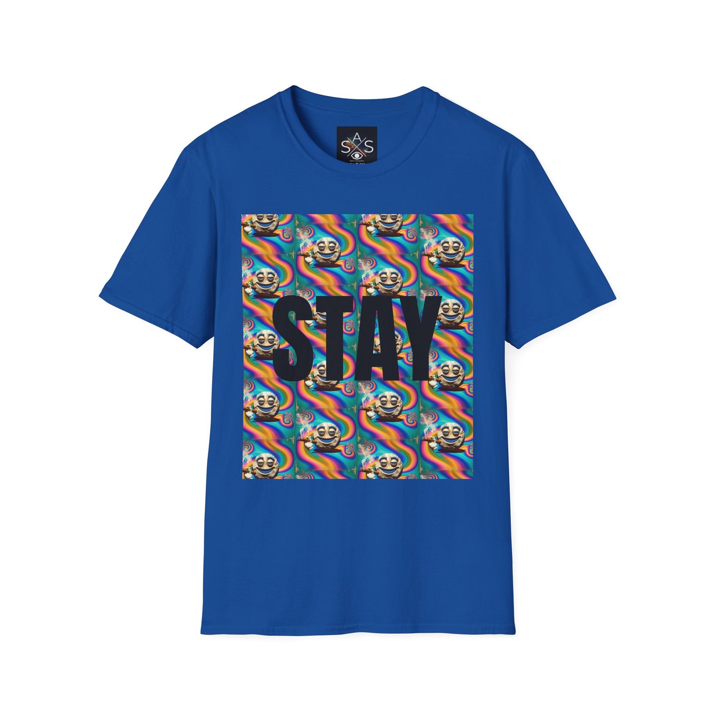 Stay Stoned Unisex Softstyle T-Shirt - Retro Vibe Graphic Tee for Fun Gatherings
