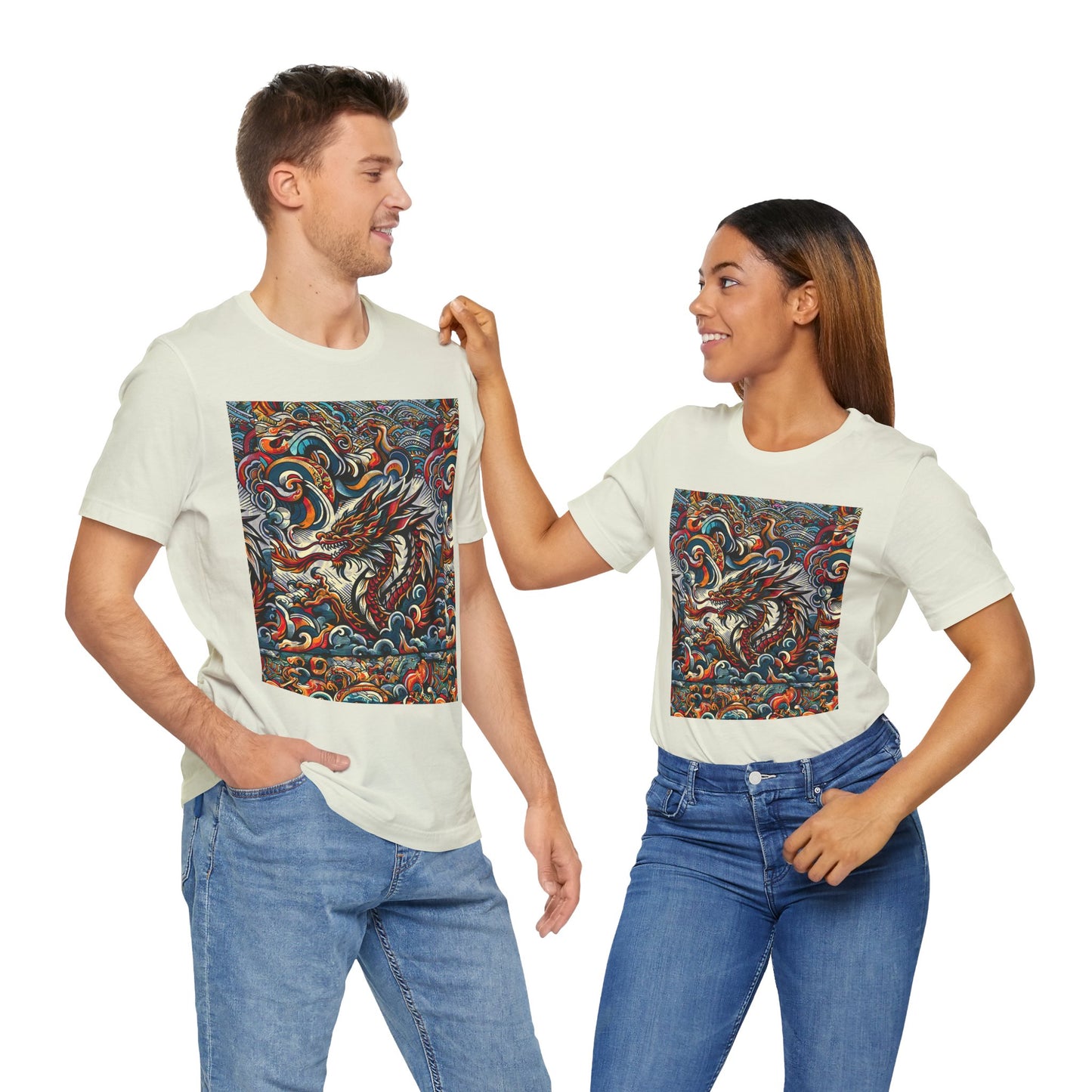 Vibrant Dragon Graphic Tee - Unisex Jersey Short Sleeve Shirt