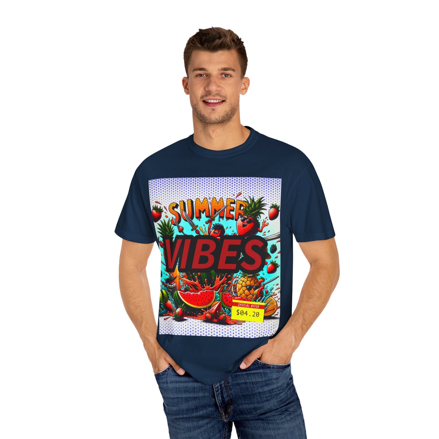 Summer Vibes Unisex Garment-Dyed T-Shirt